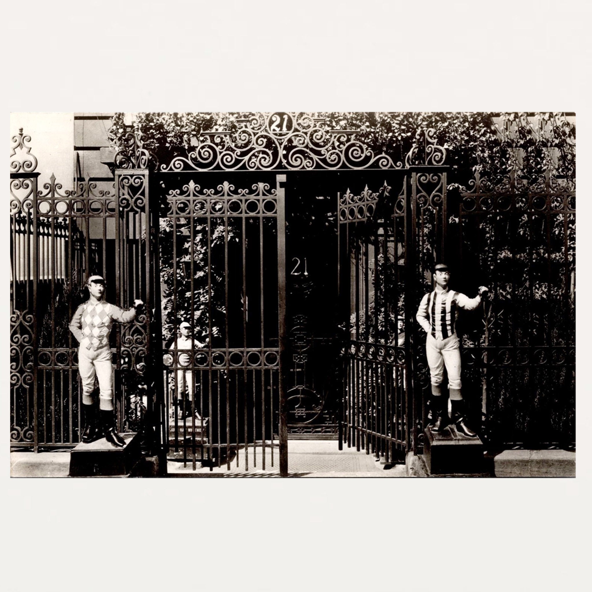 Framed '21' Club New York Iron Gate Postcard