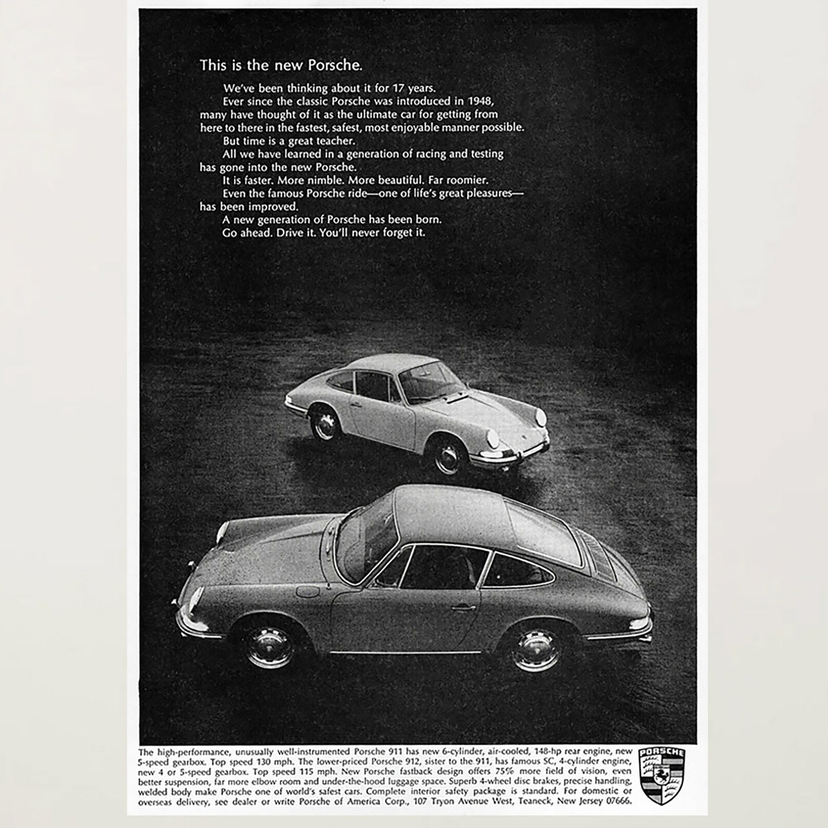 Framed This is the New Porsche Advertisement