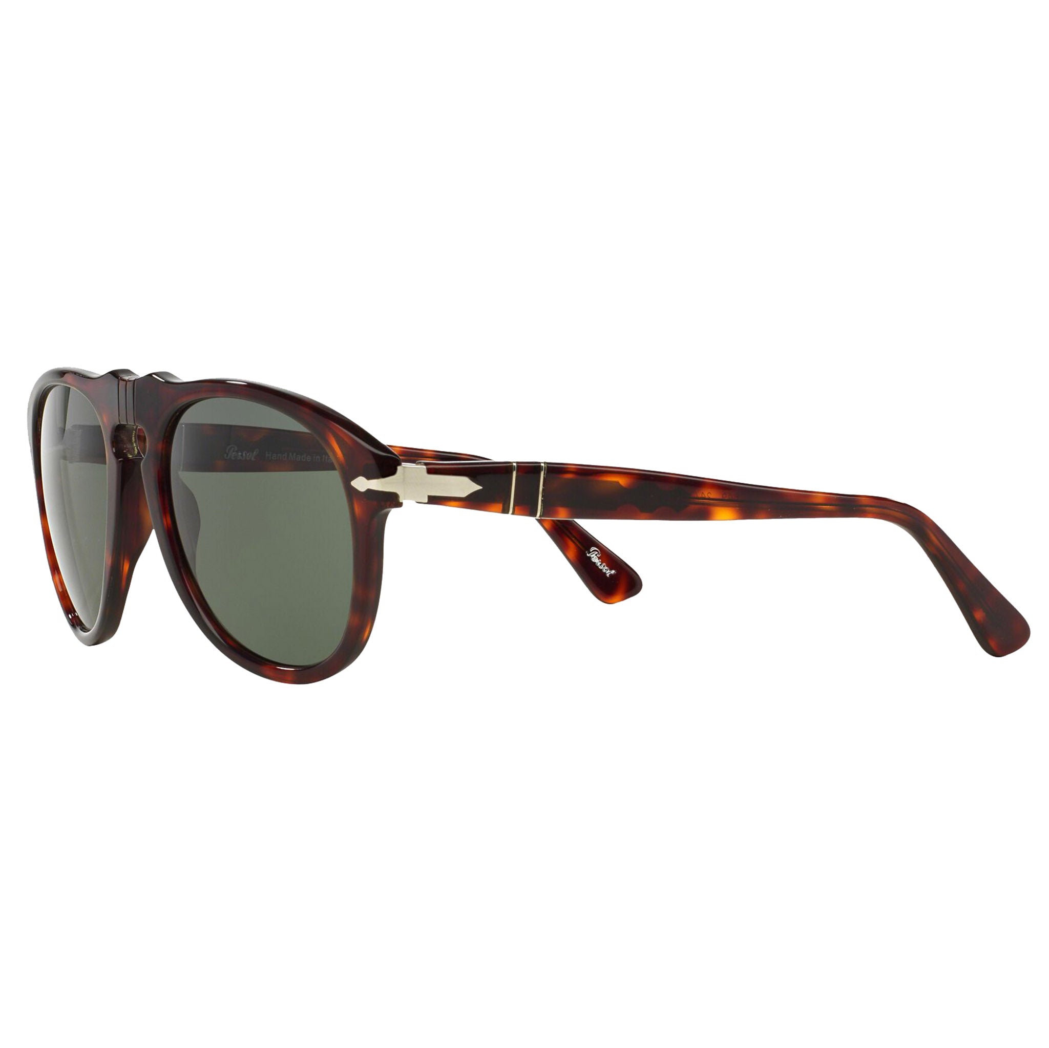 Persol 649 Havana Polarized Green Sunglasses