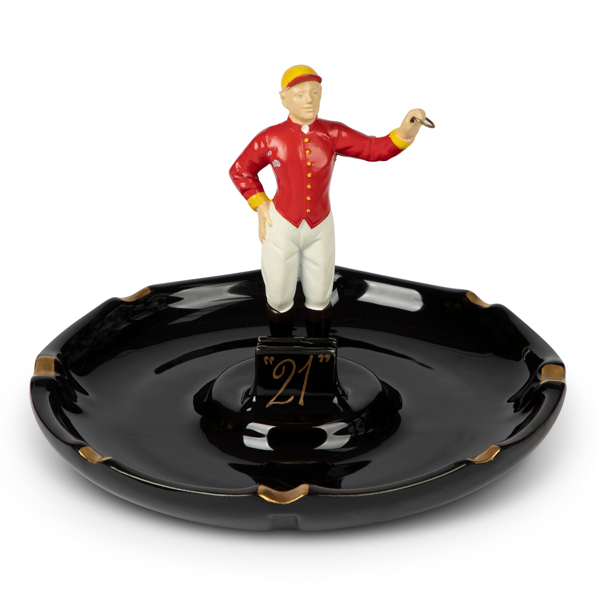 21 Club Jockey Porcelain Ashtray