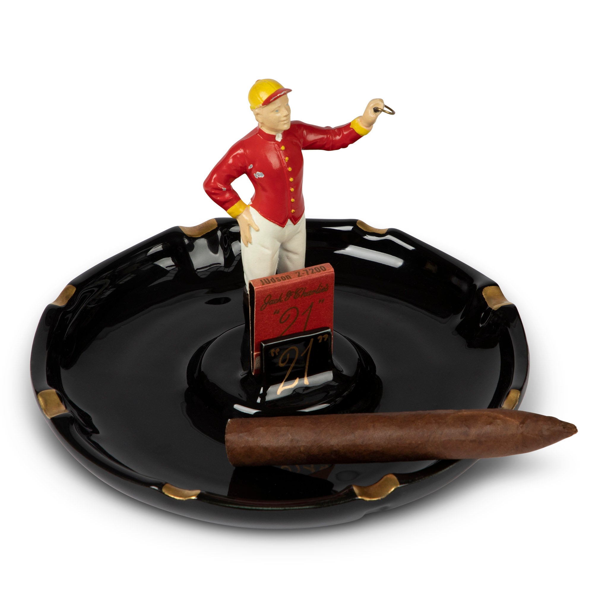 21 Club Jockey Porcelain Ashtray