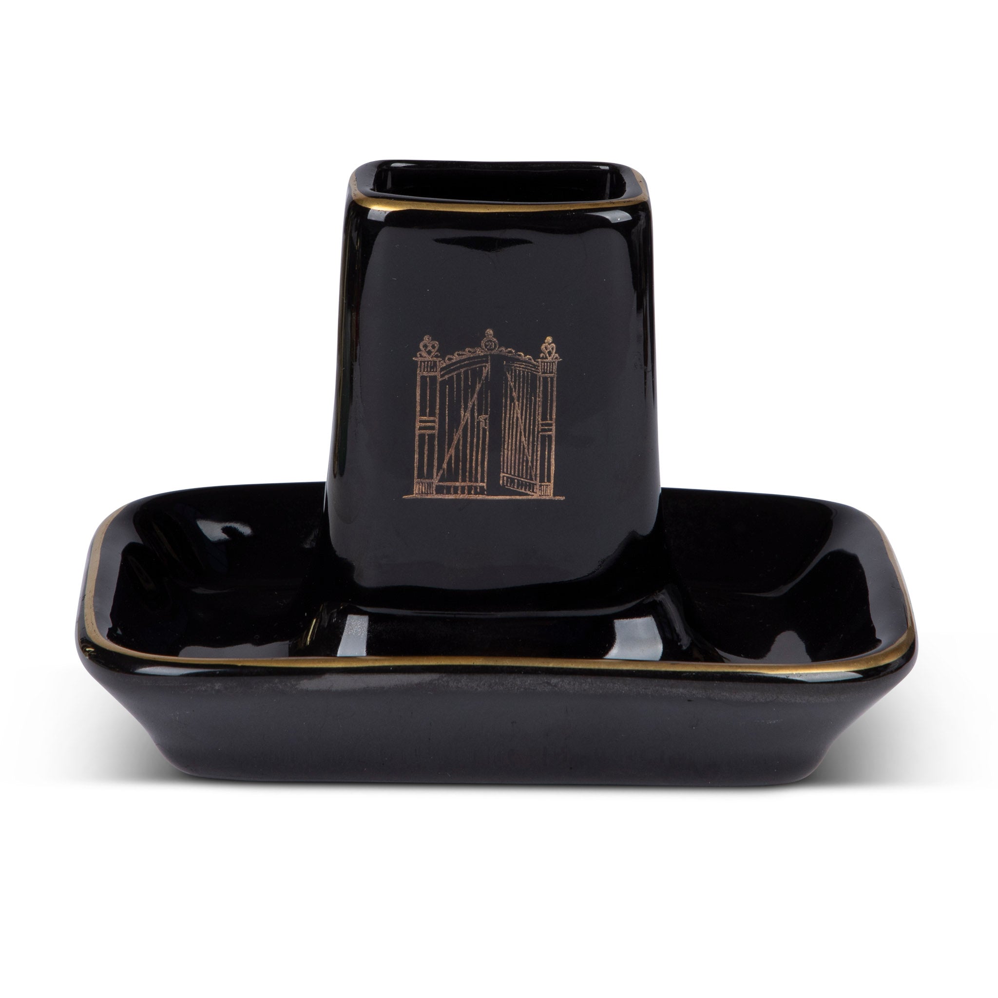 '21' Club Black Porcelain Ashtray