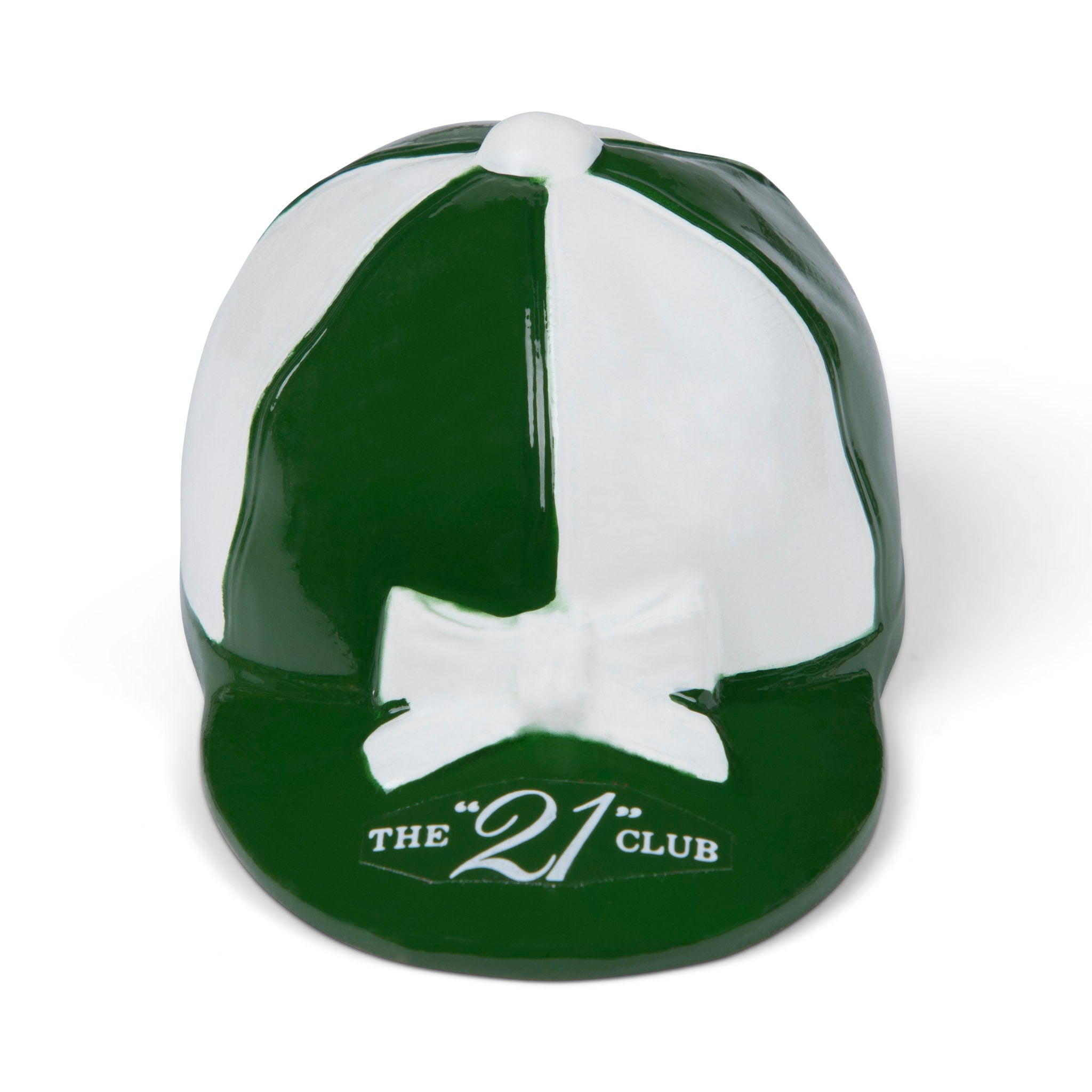 21' Club Green & White Jockey Cap Bottle Opener
