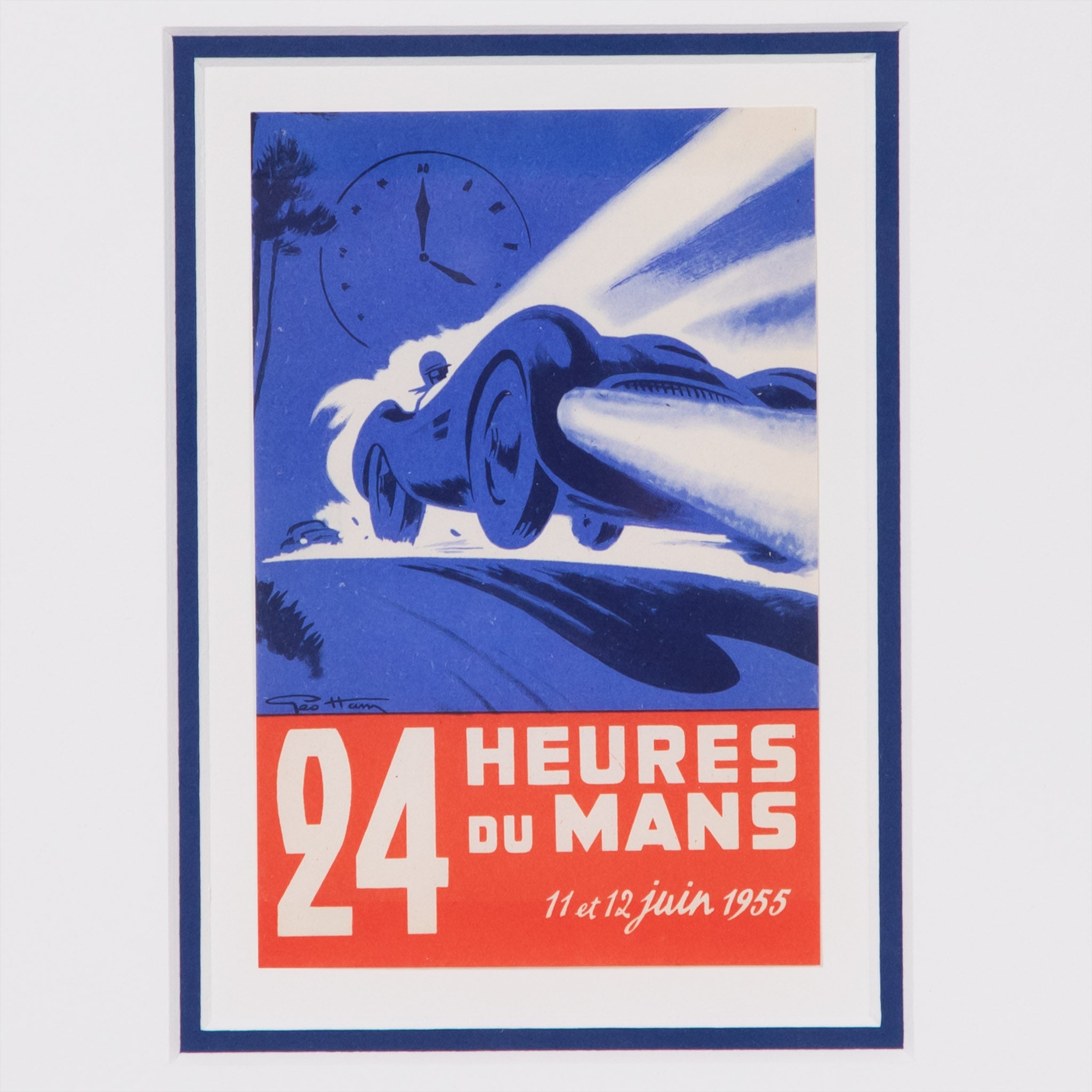 Le Mans 24 Heures 1955 - Miniature Advertising Label - Geo Ham