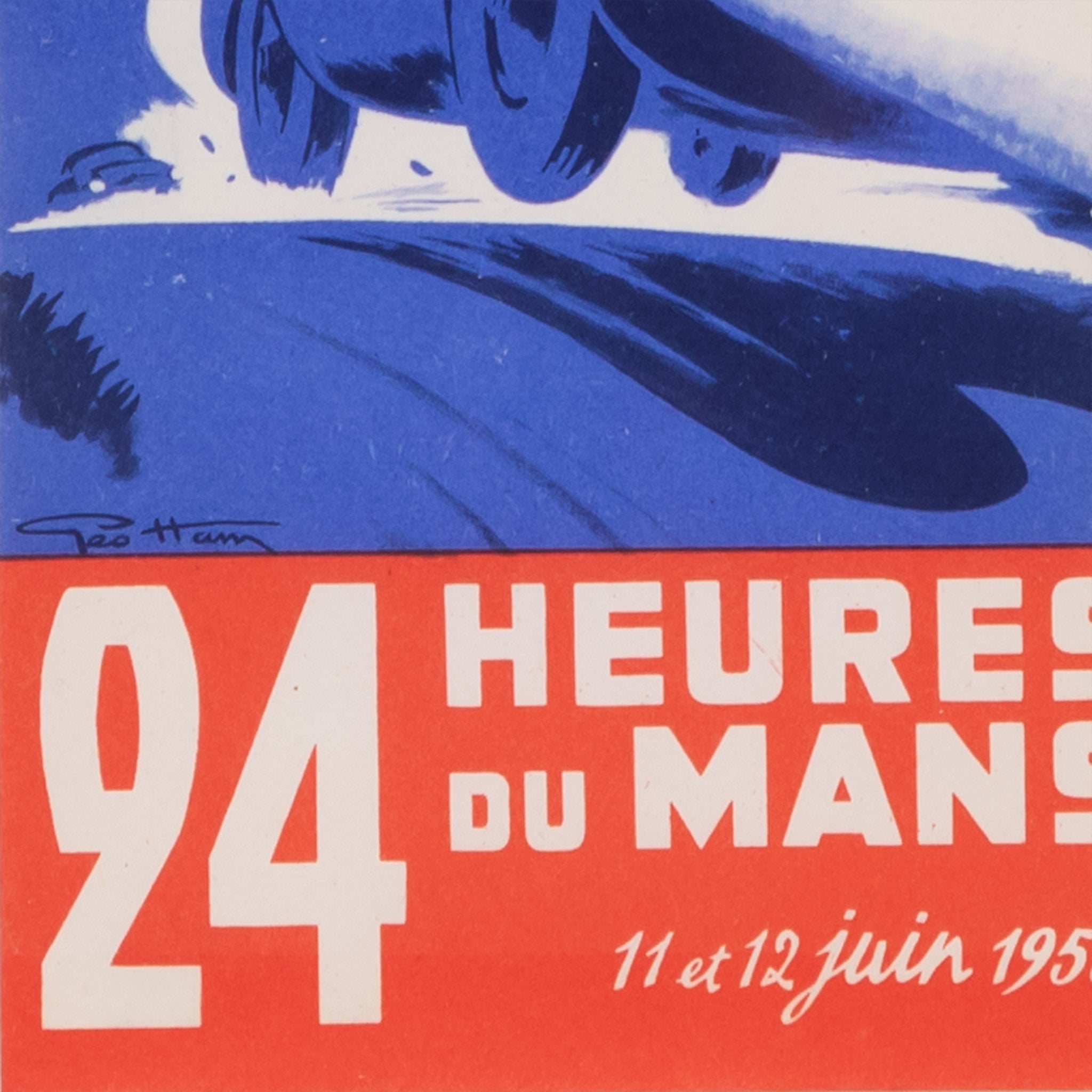 Le Mans 24 Heures 1955 - Miniature Advertising Label - Geo Ham