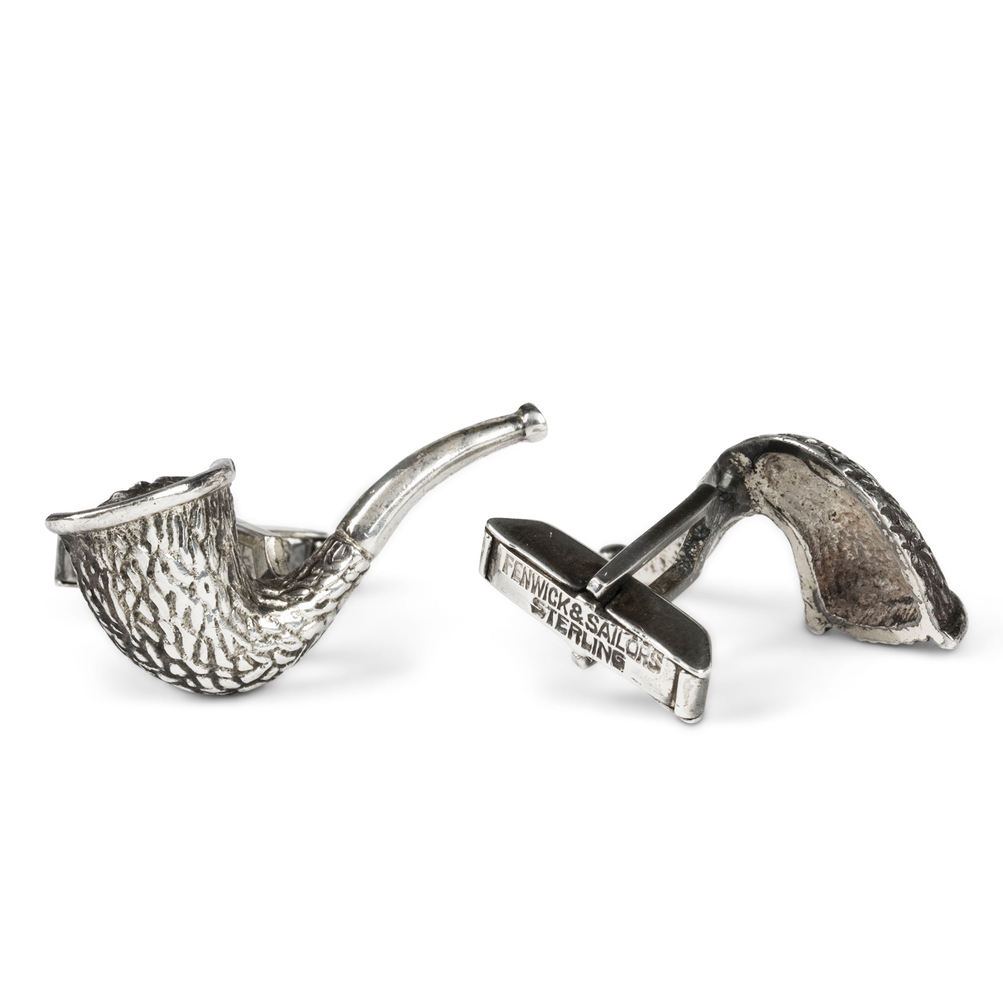 Vintage Fenwick & Sailors Sterling Pipe Cufflinks