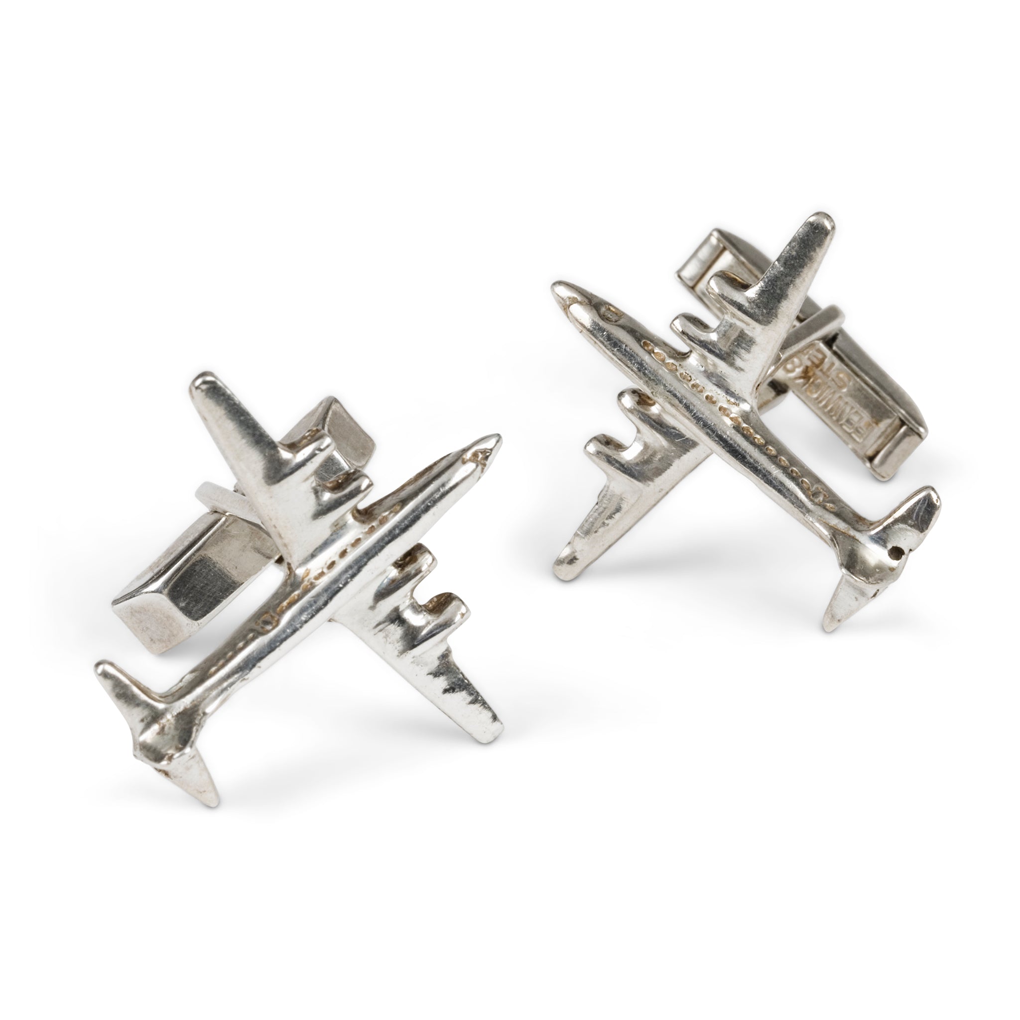 Fenwick & Sailors Sterling Silver Airplane Cufflinks