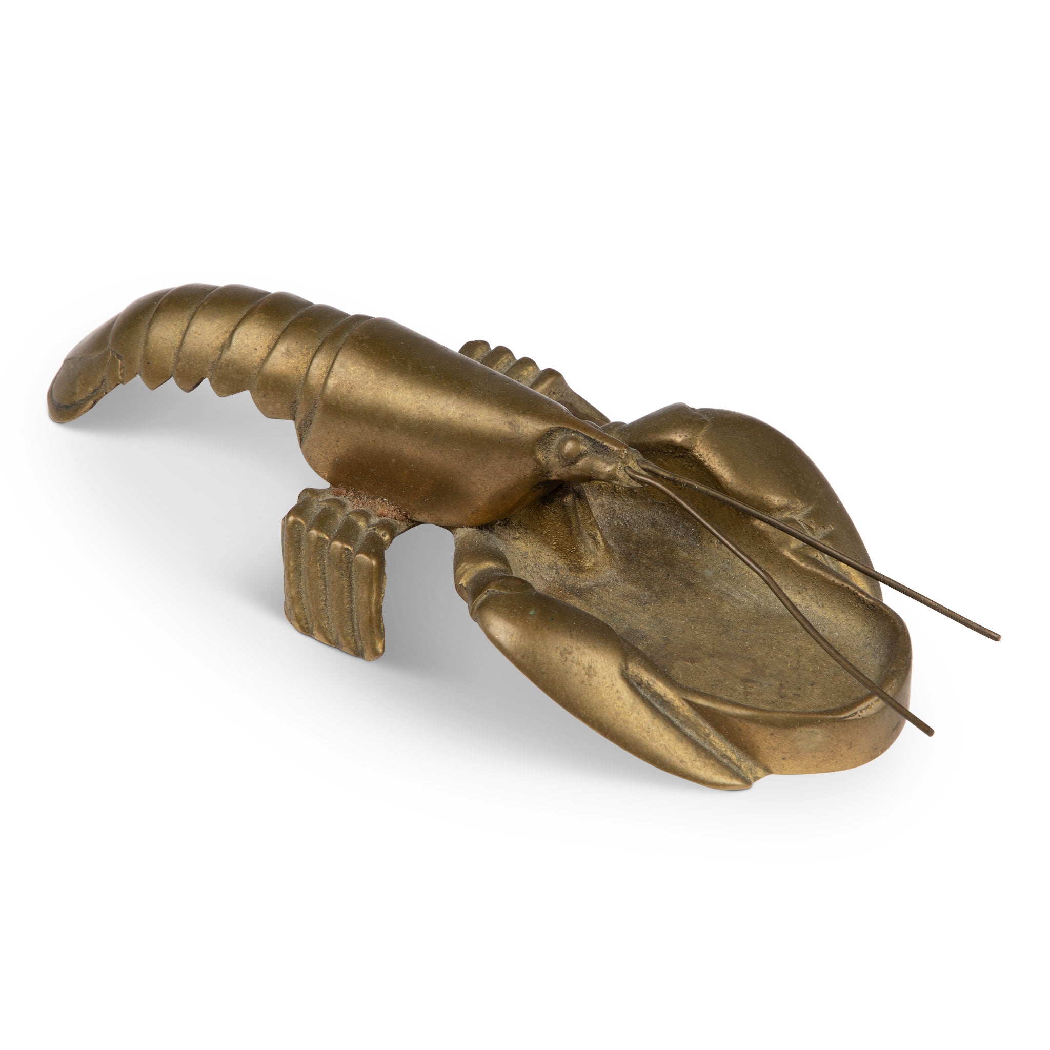 Vintage Lobster Solid Brass Ashtray