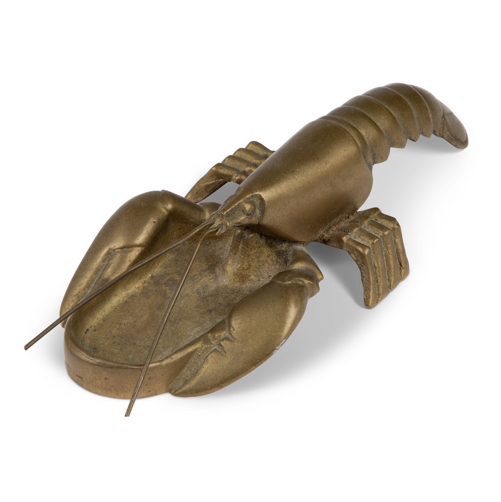 Vintage Lobster Solid Brass Ashtray