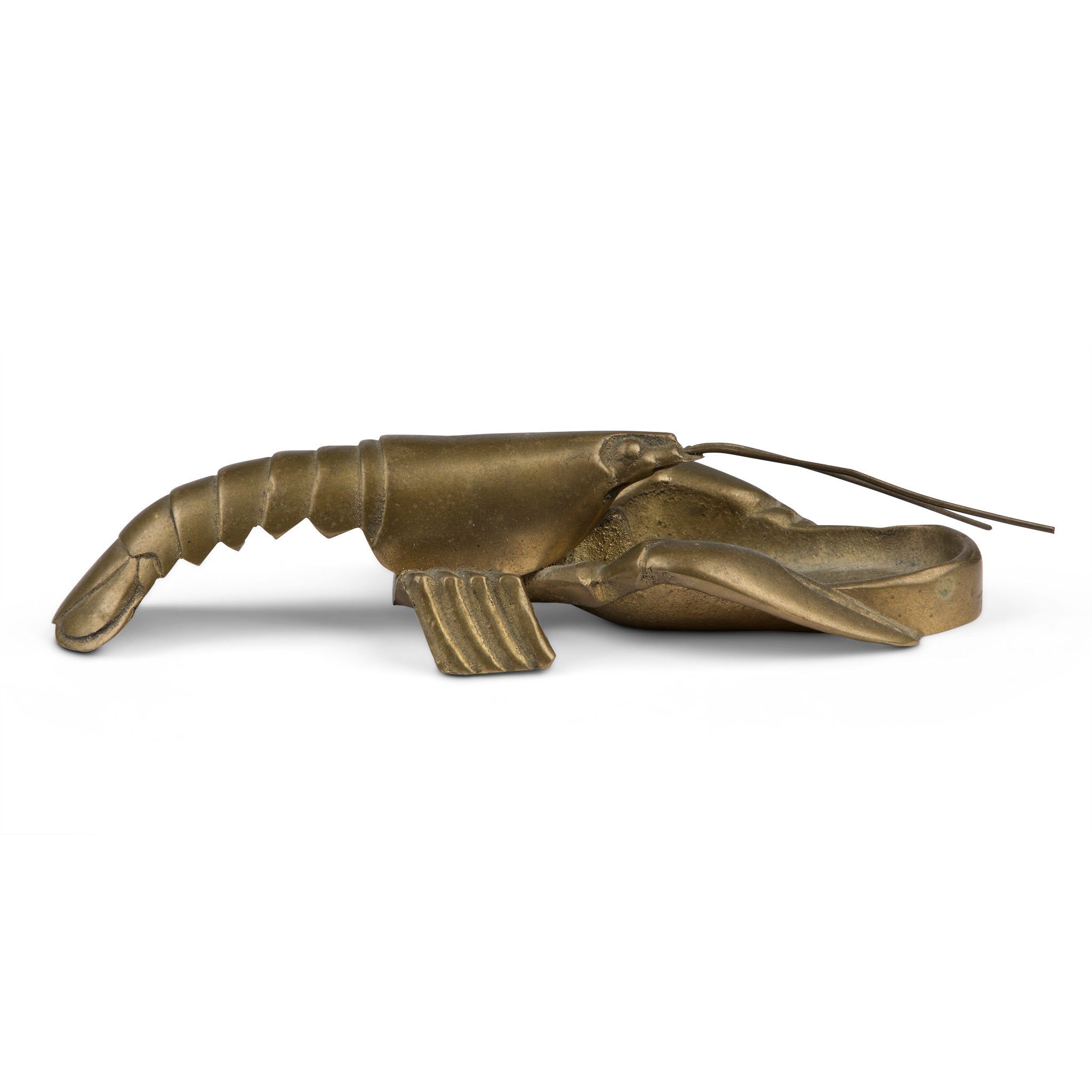 Vintage Lobster Solid Brass Ashtray