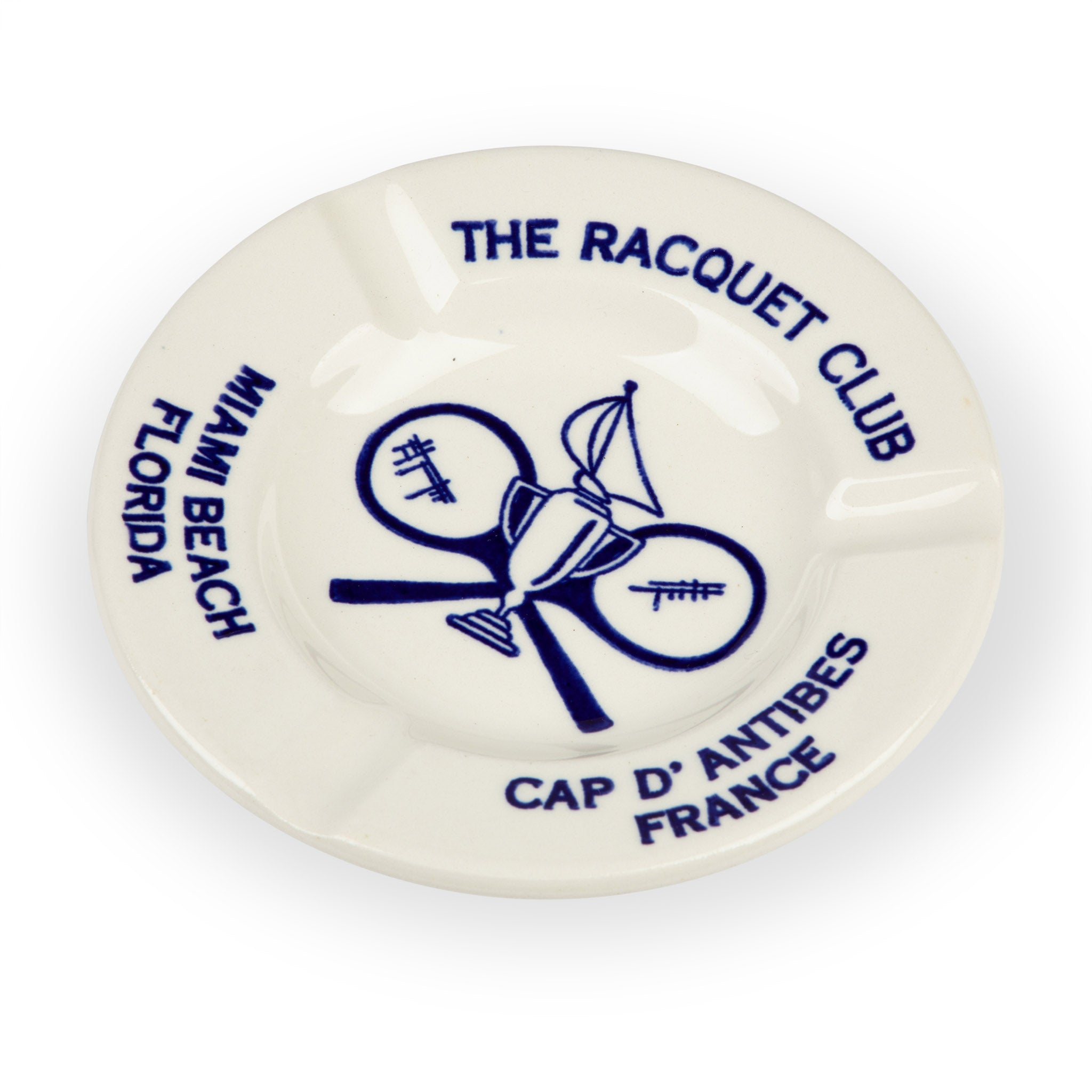 Midcentury Racquet Club Miami Beach & Antibes Ashtray