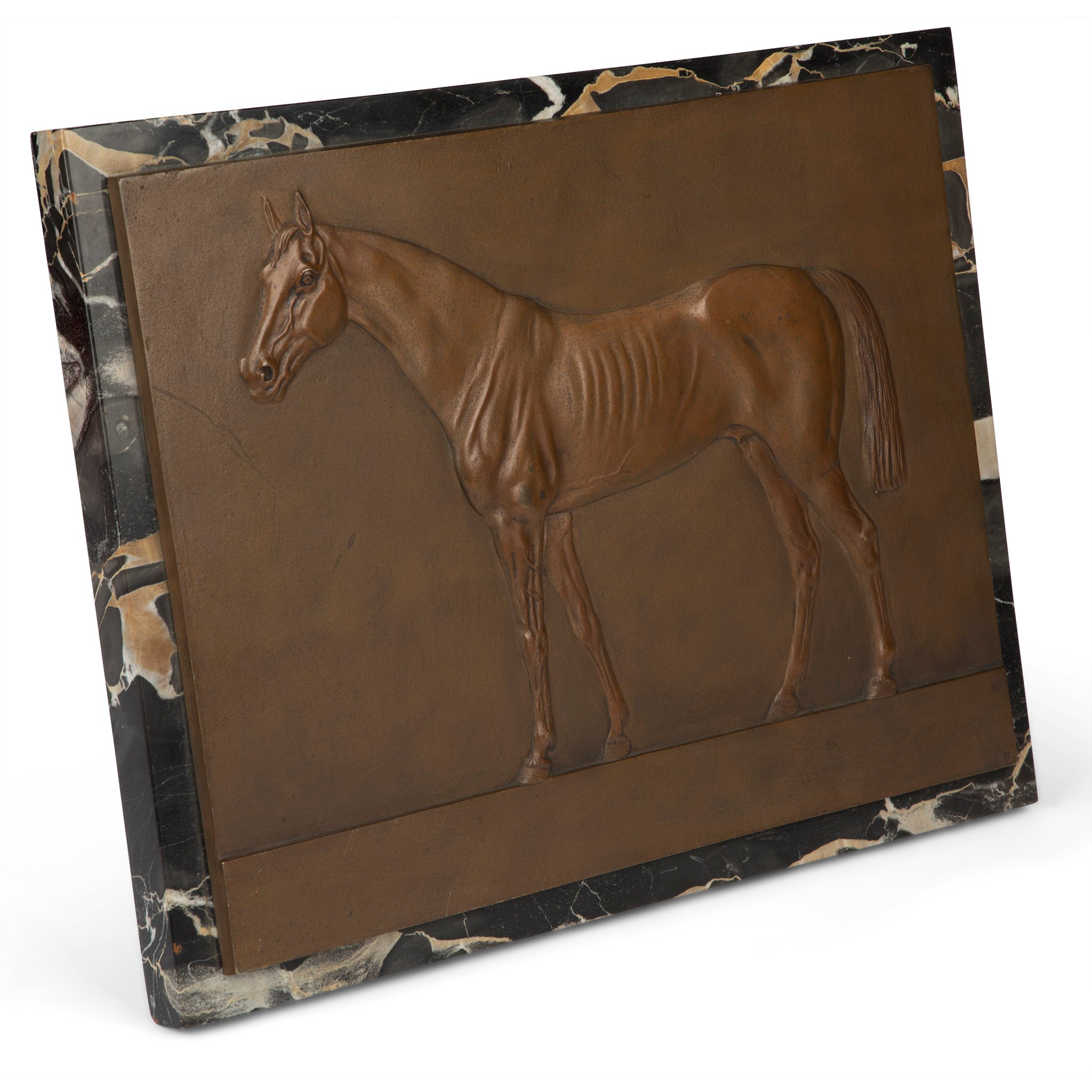 Bronze Horse Relief Sculpture