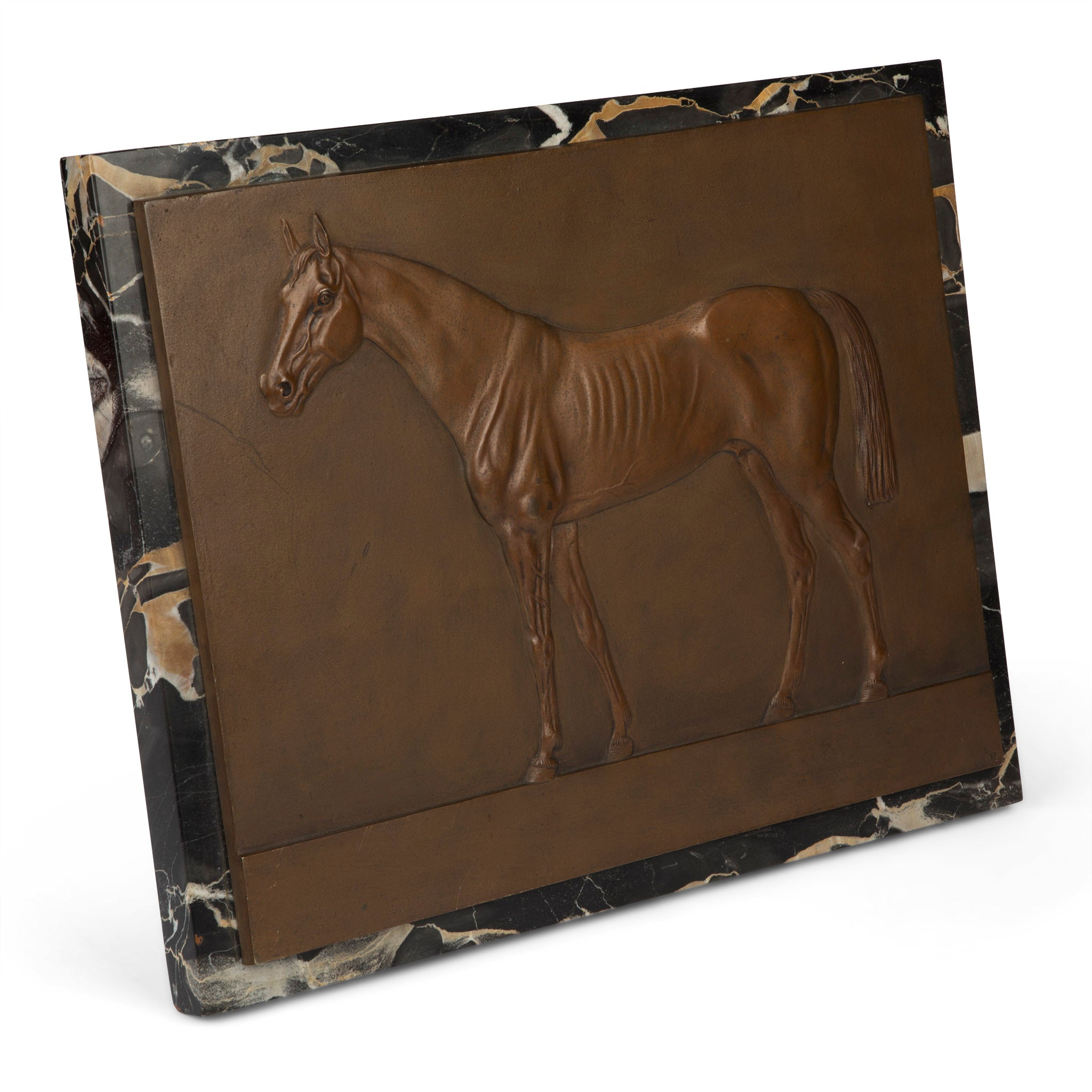 Bronze Horse Relief Sculpture