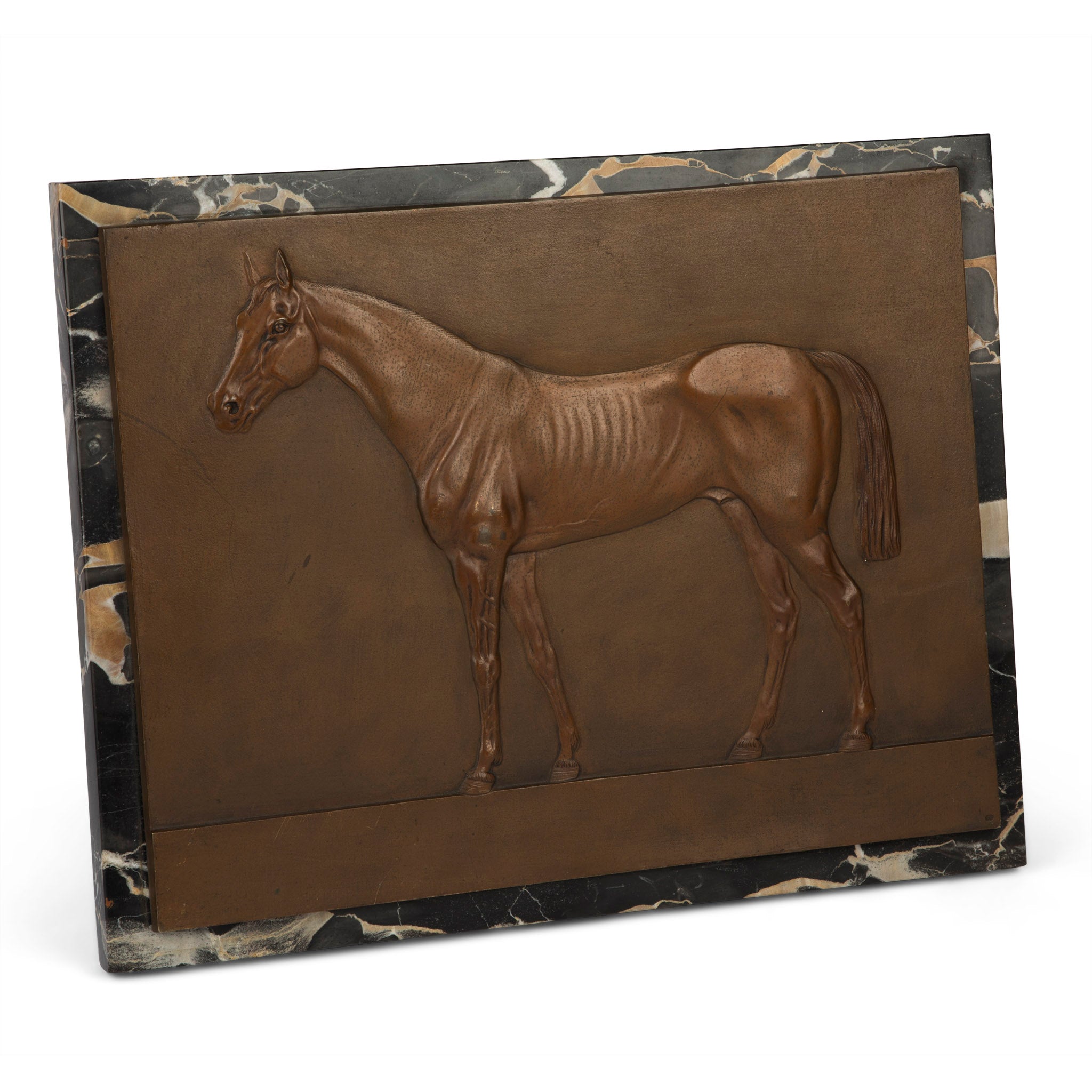 Bronze Horse Relief Sculpture