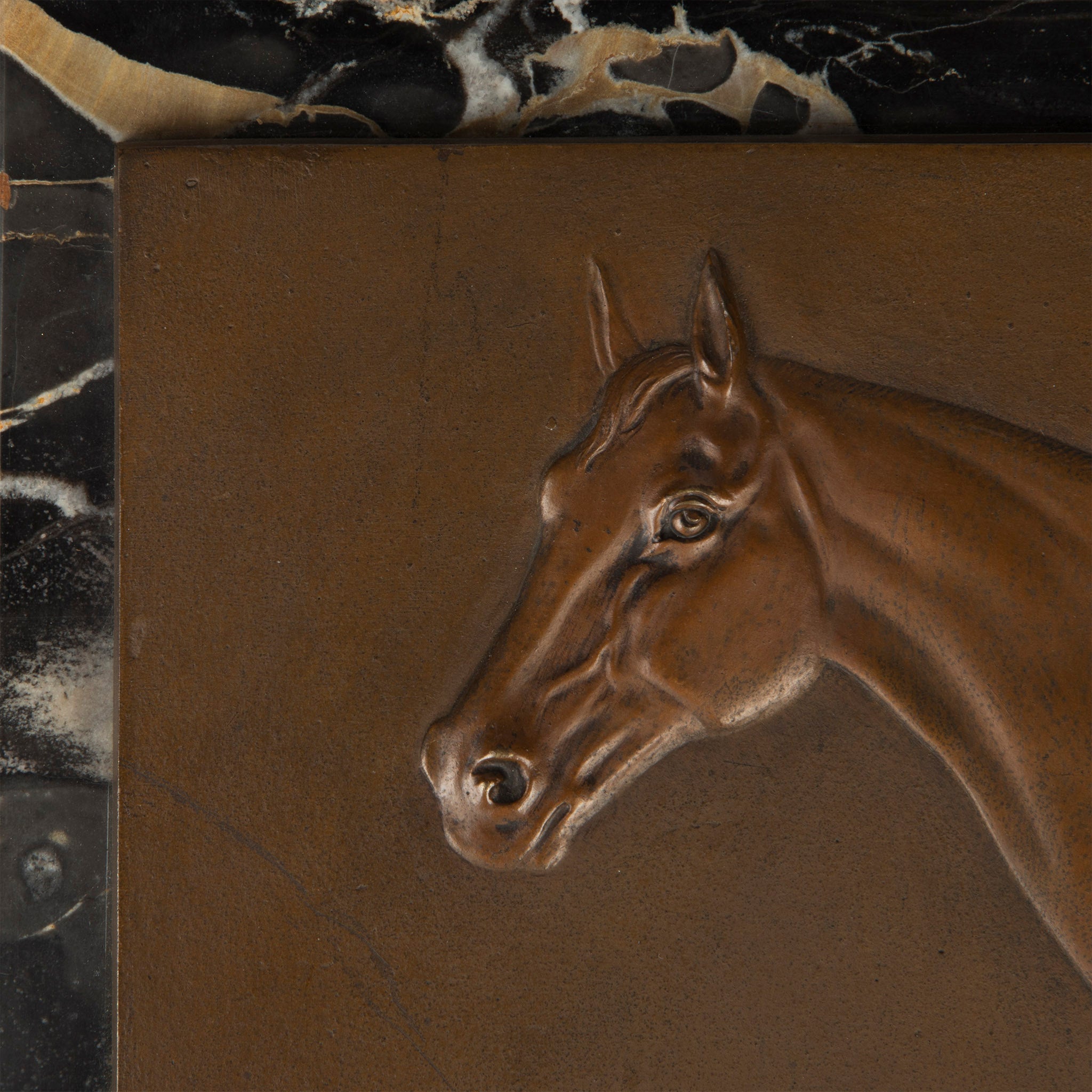 Bronze Horse Relief Sculpture