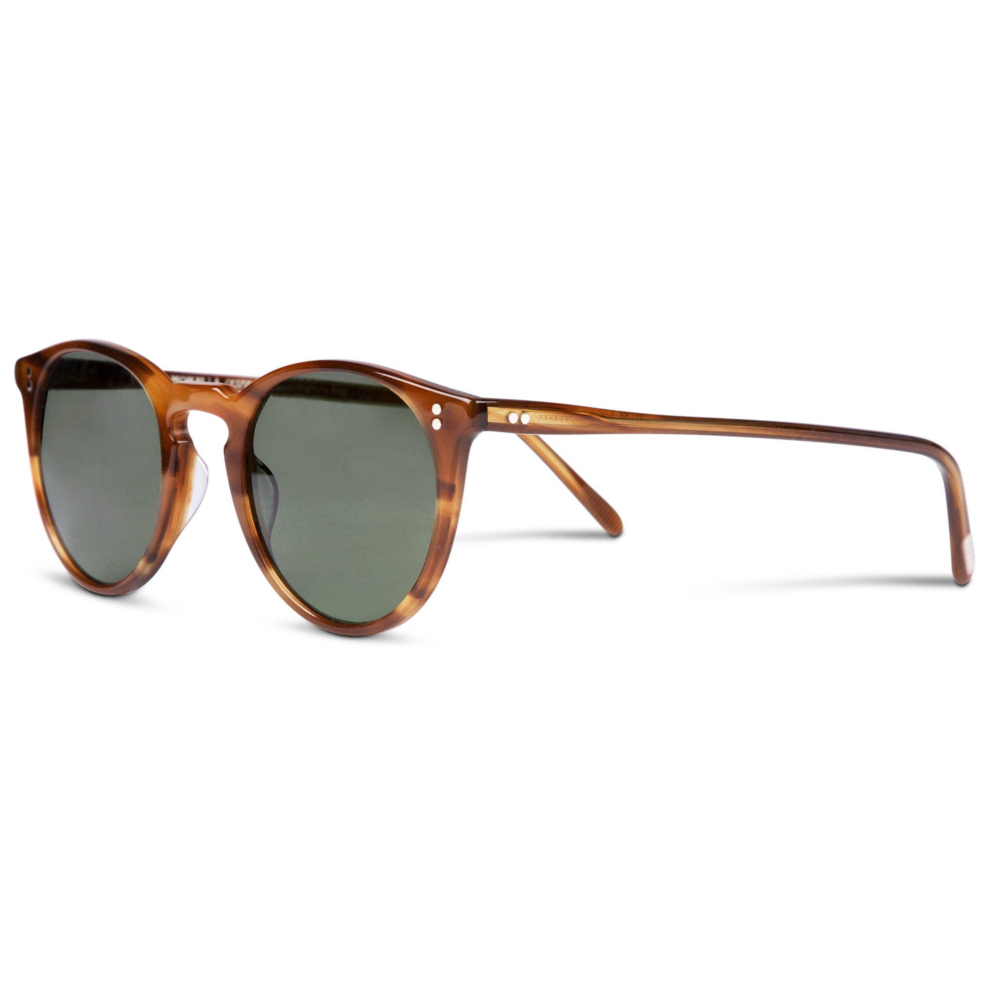 Oliver Peoples O'Malley Sun Amber Raintree With Green Polar Glass