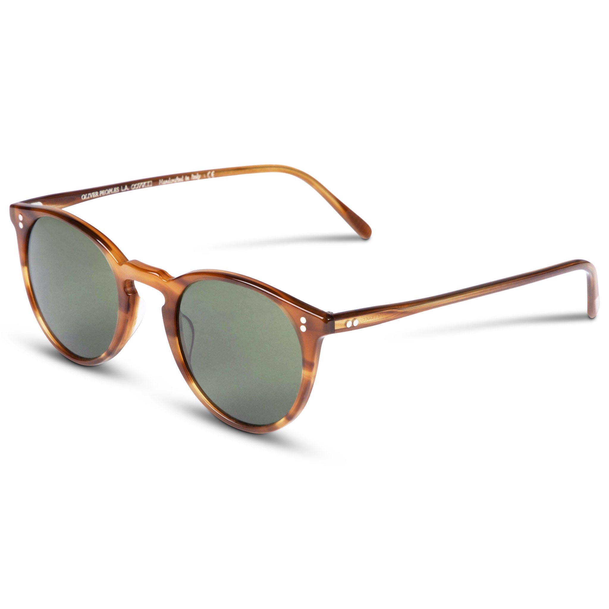 Oliver Peoples O'Malley Sun Amber Raintree With Green Polar Glass
