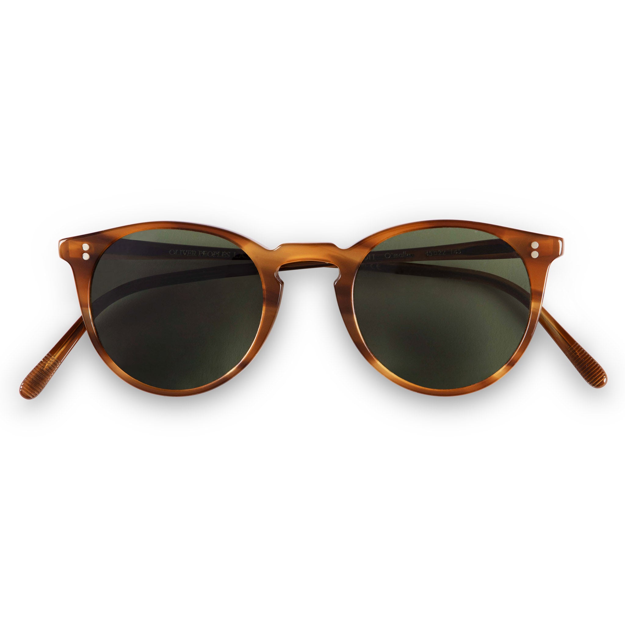 Oliver Peoples O'Malley Sun Amber Raintree With Green Polar Glass