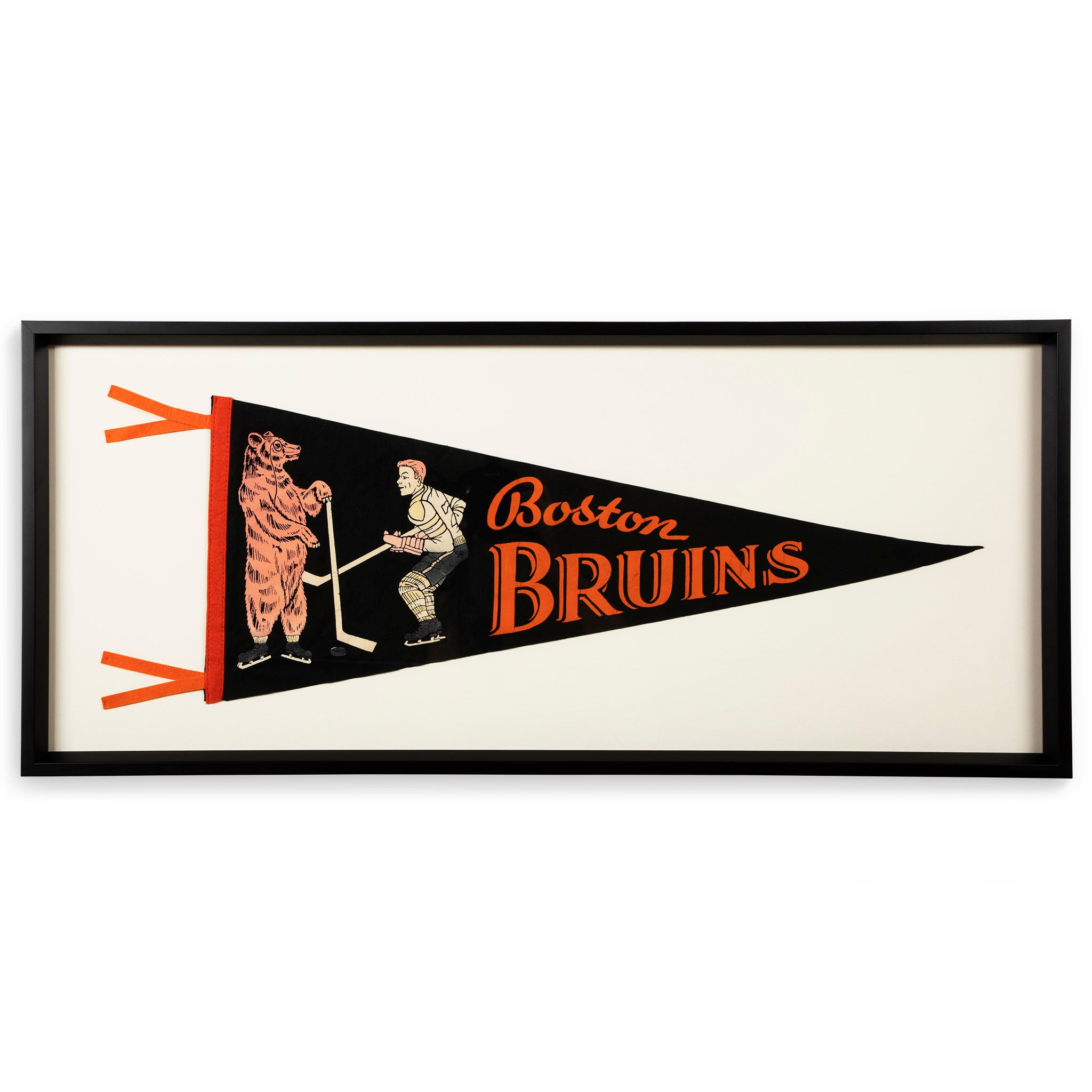 Framed Vintage Boston Bruins Hockey Pennant