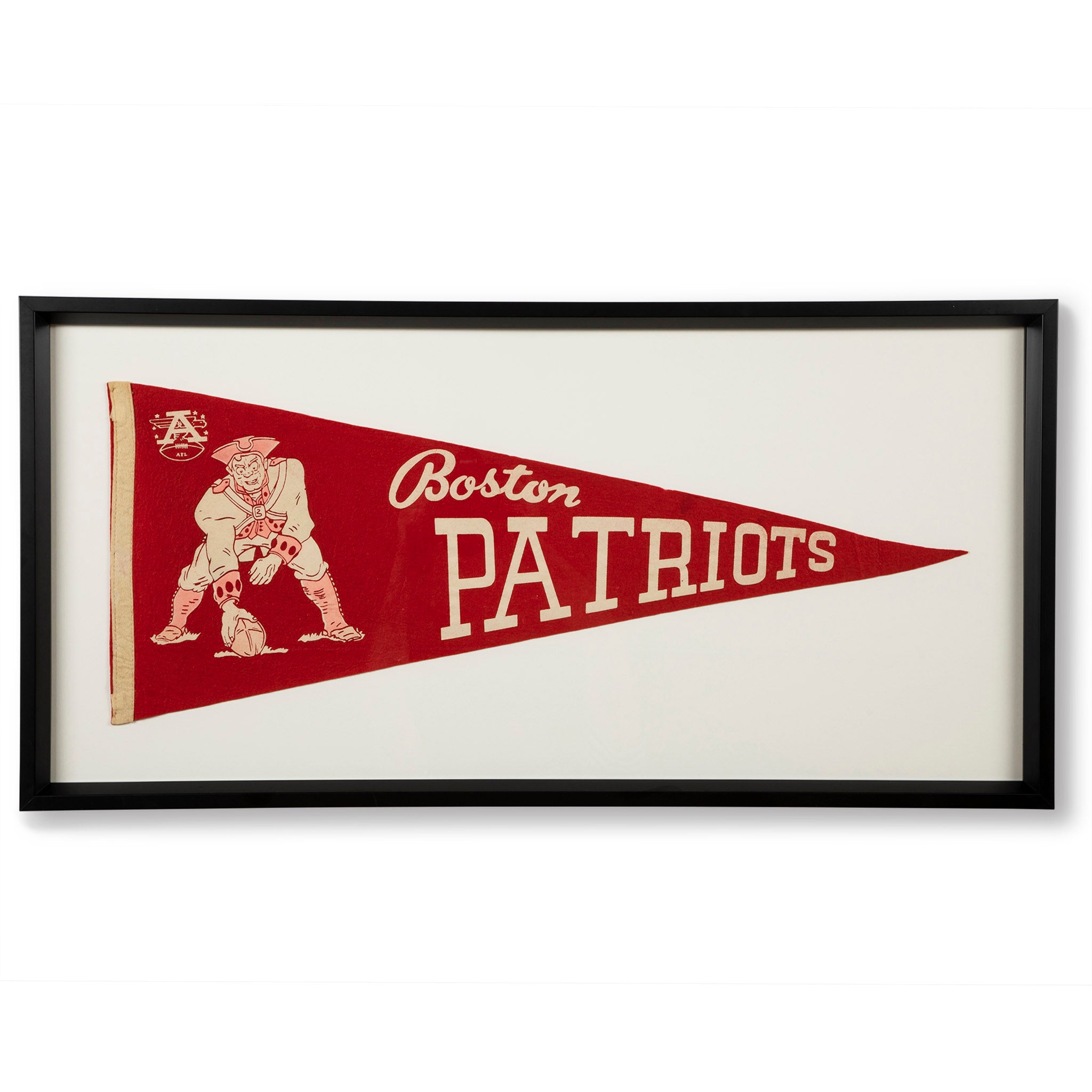 Boston Patriots 50th Anniversary Pennant By Winning Streak Retro store Wool Felt Look