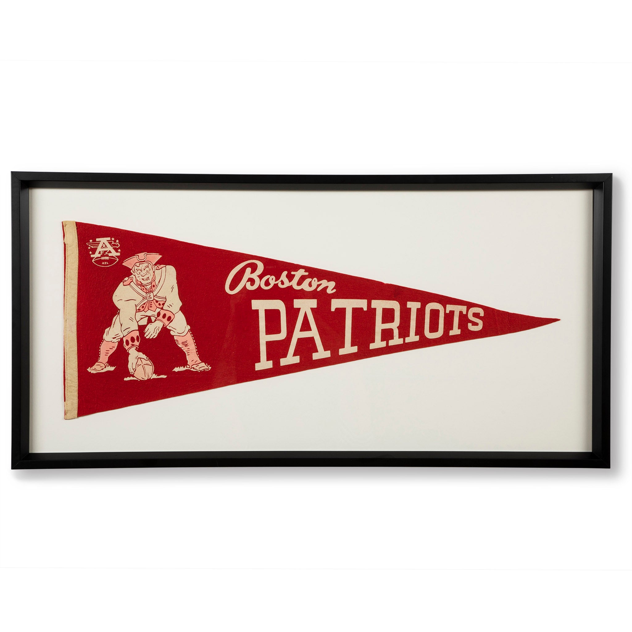 Framed Vintage Boston Patriots Football Pennant