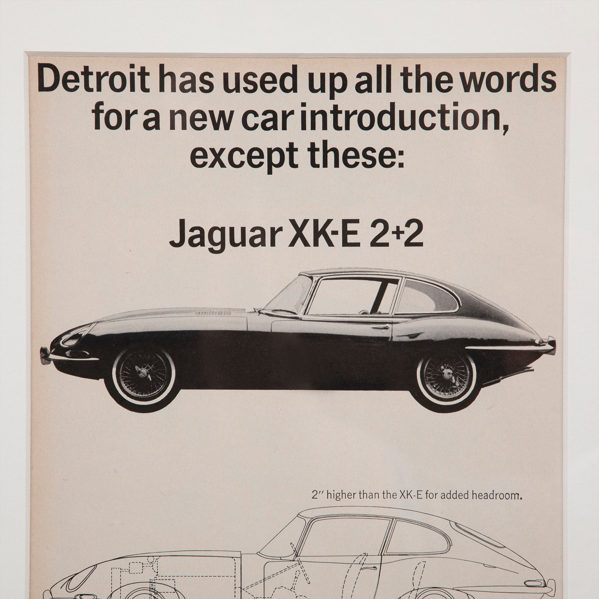 Vintage Jaguar Motors XK-E 2+2 Advertisement