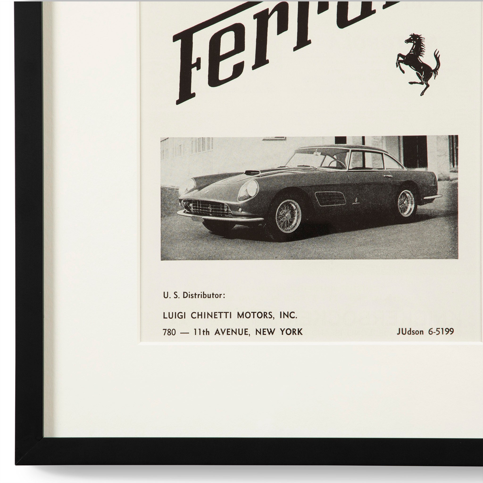 Vintage Ferrari "World Champion" Car Advertisement