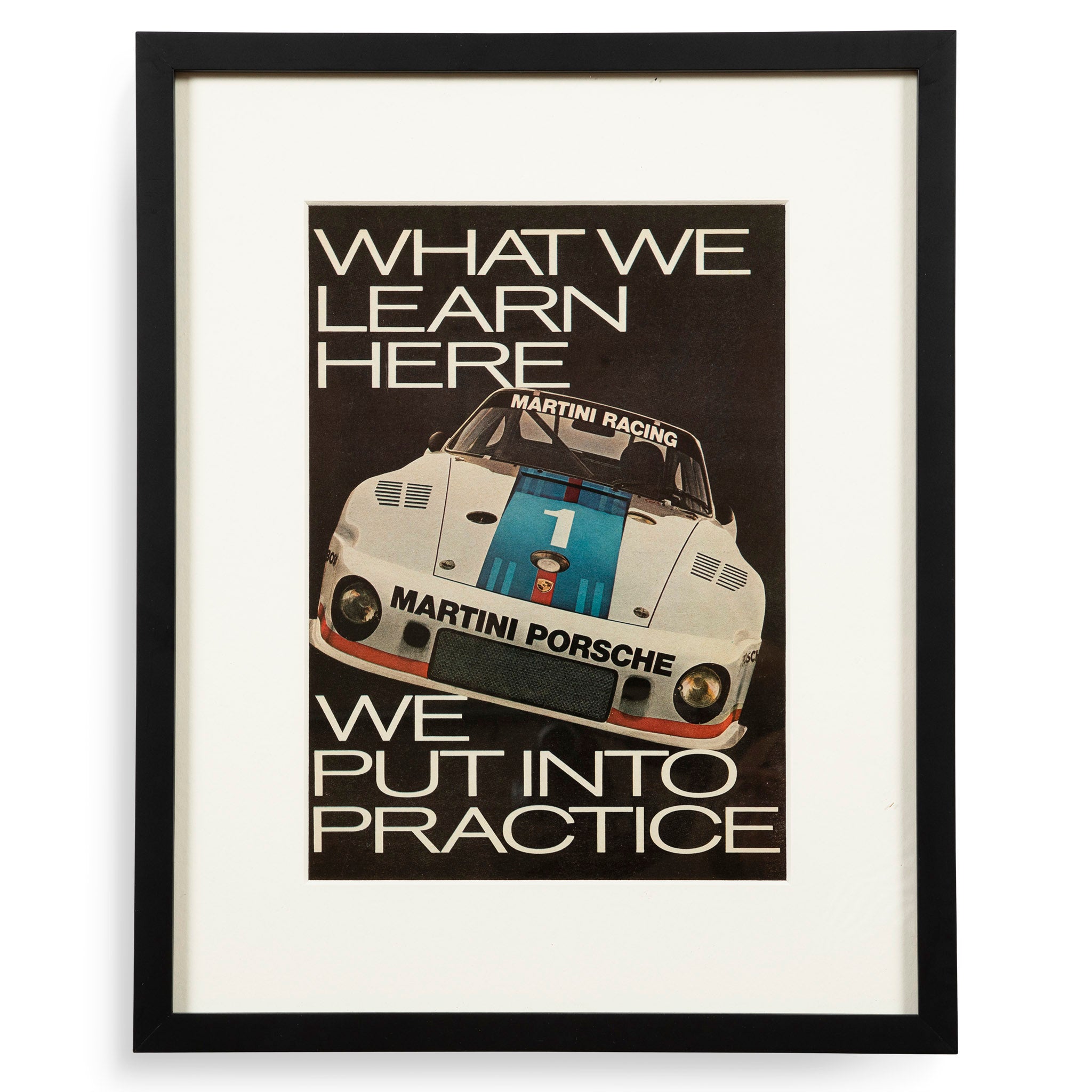 Vintage Martini Porsche Racing Advertisement