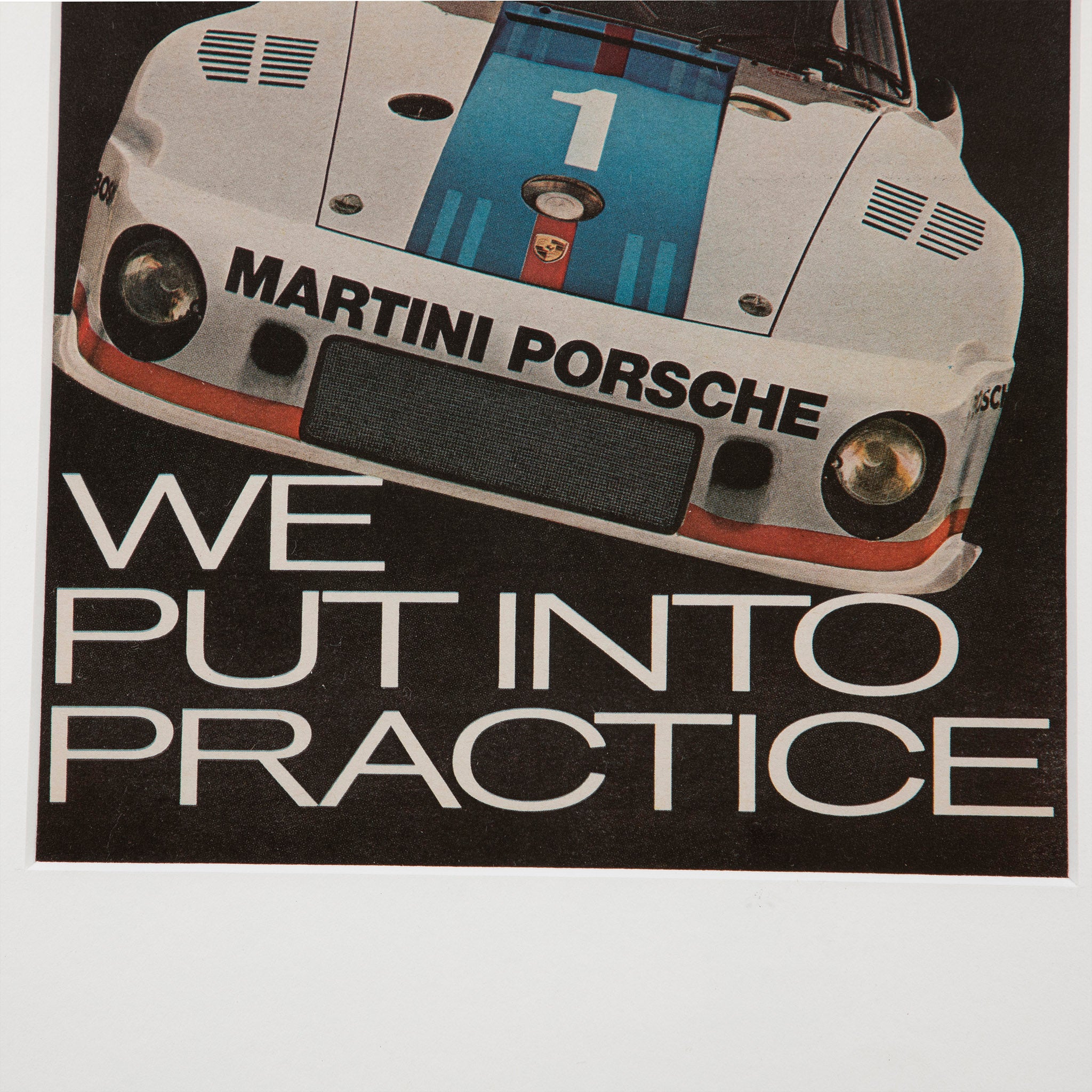 Vintage Martini Porsche Racing Advertisement