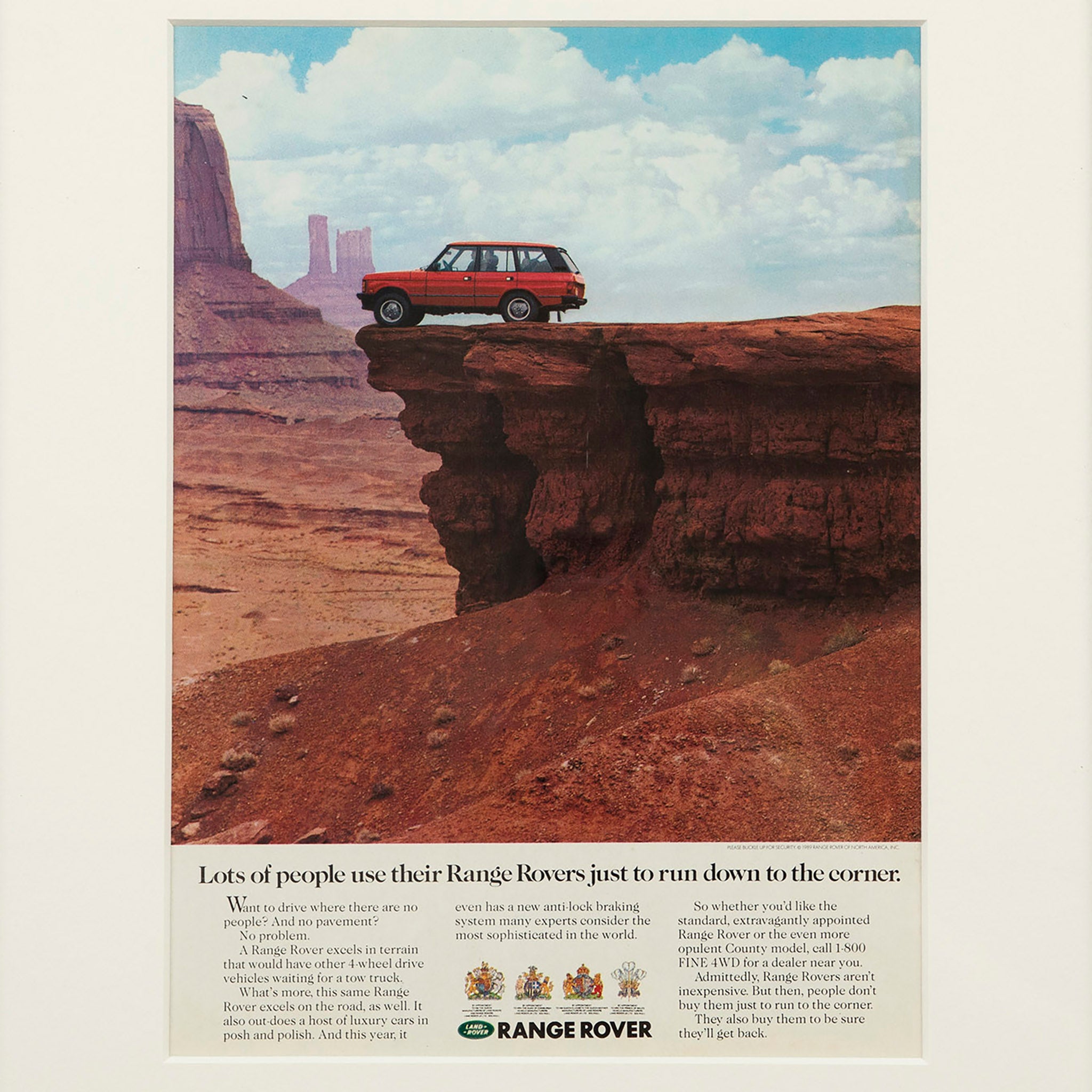 Vintage Range Rover Run Down to The Corner Advertisement
