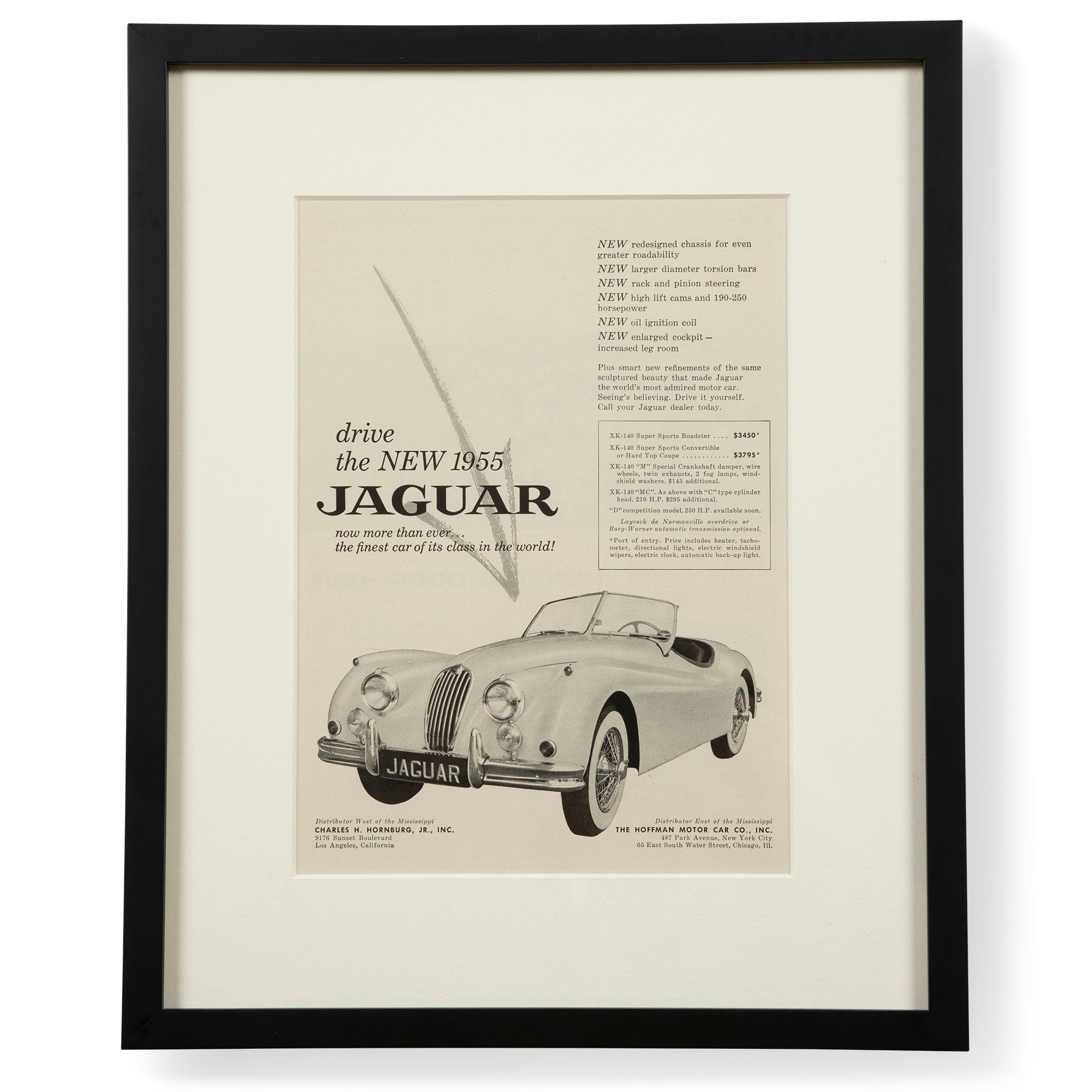 Vintage Jaguar Motors 1955 XK-140 Advertisement
