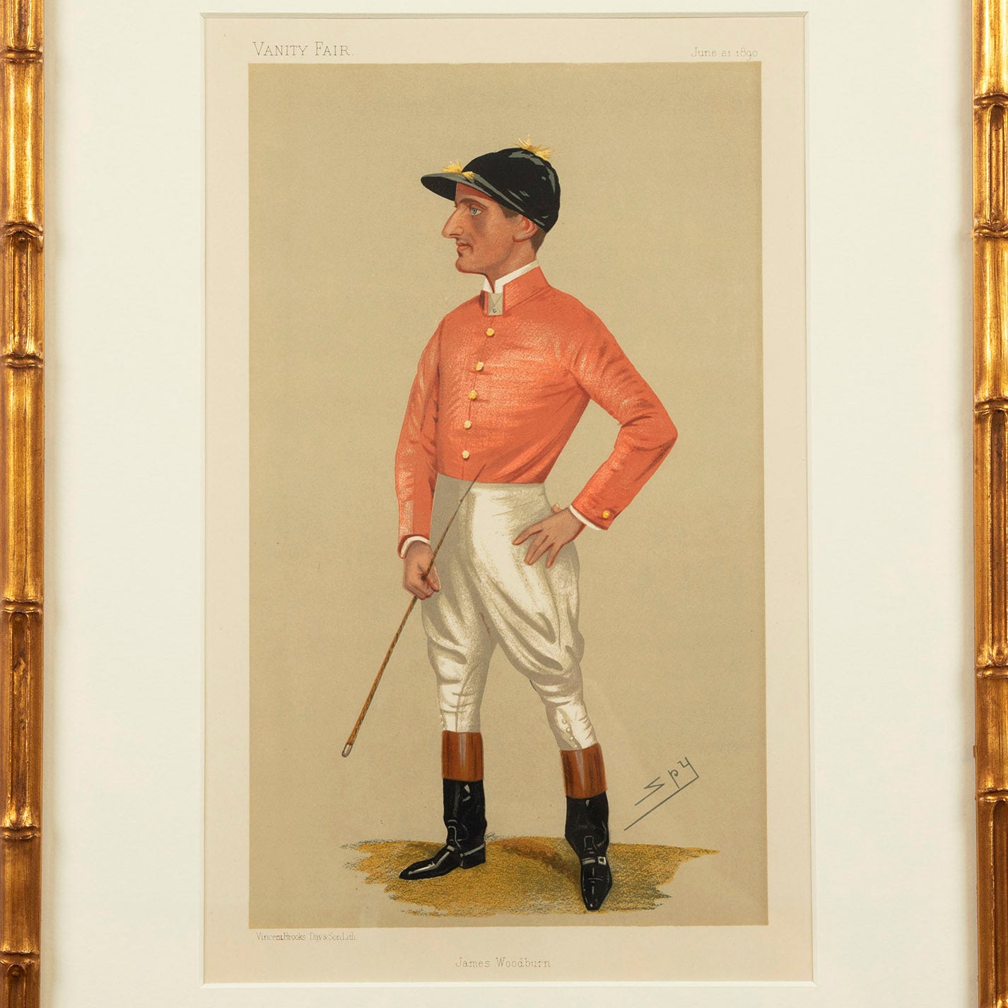 James Woodburn Jockey Spy Vanity Fair Print, 1890