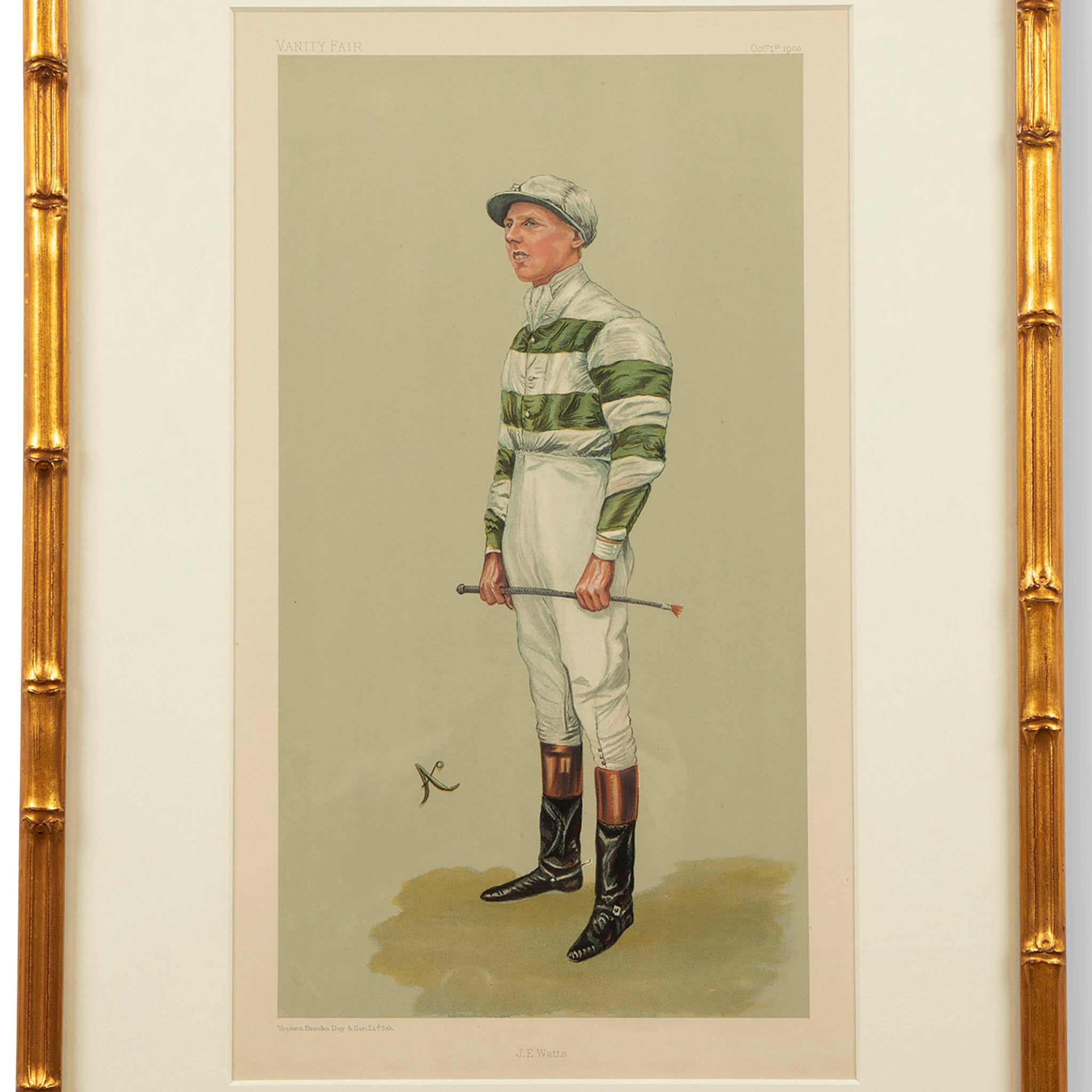 J.E. Watts Vanity Fair Spy Jockey Print, 1903