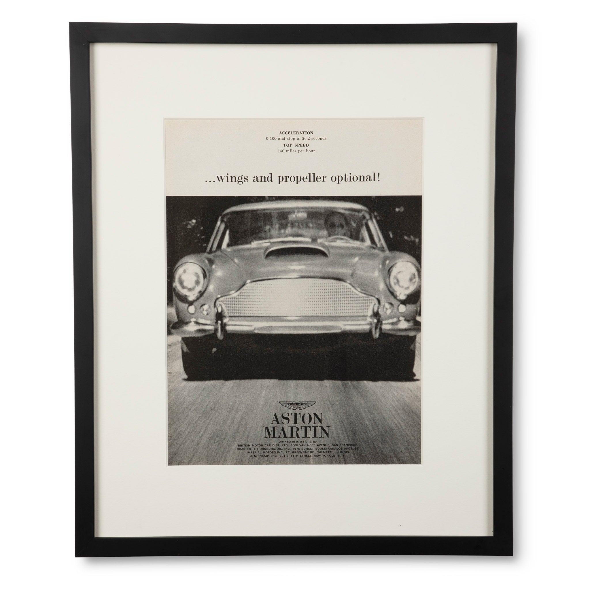 Framed Vintage Aston Martin DB4 Ad