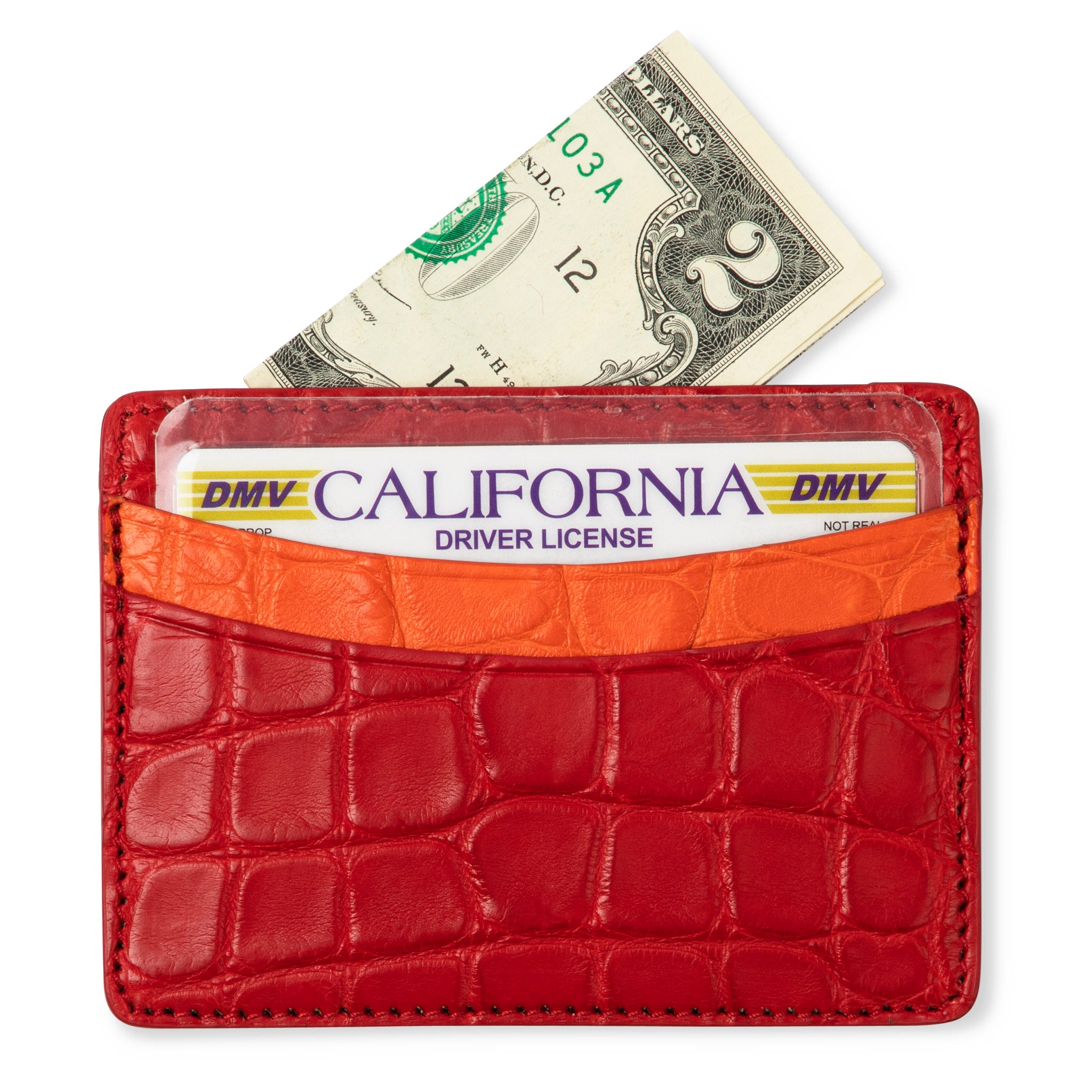 Negroni Alligator Card Case Wallet