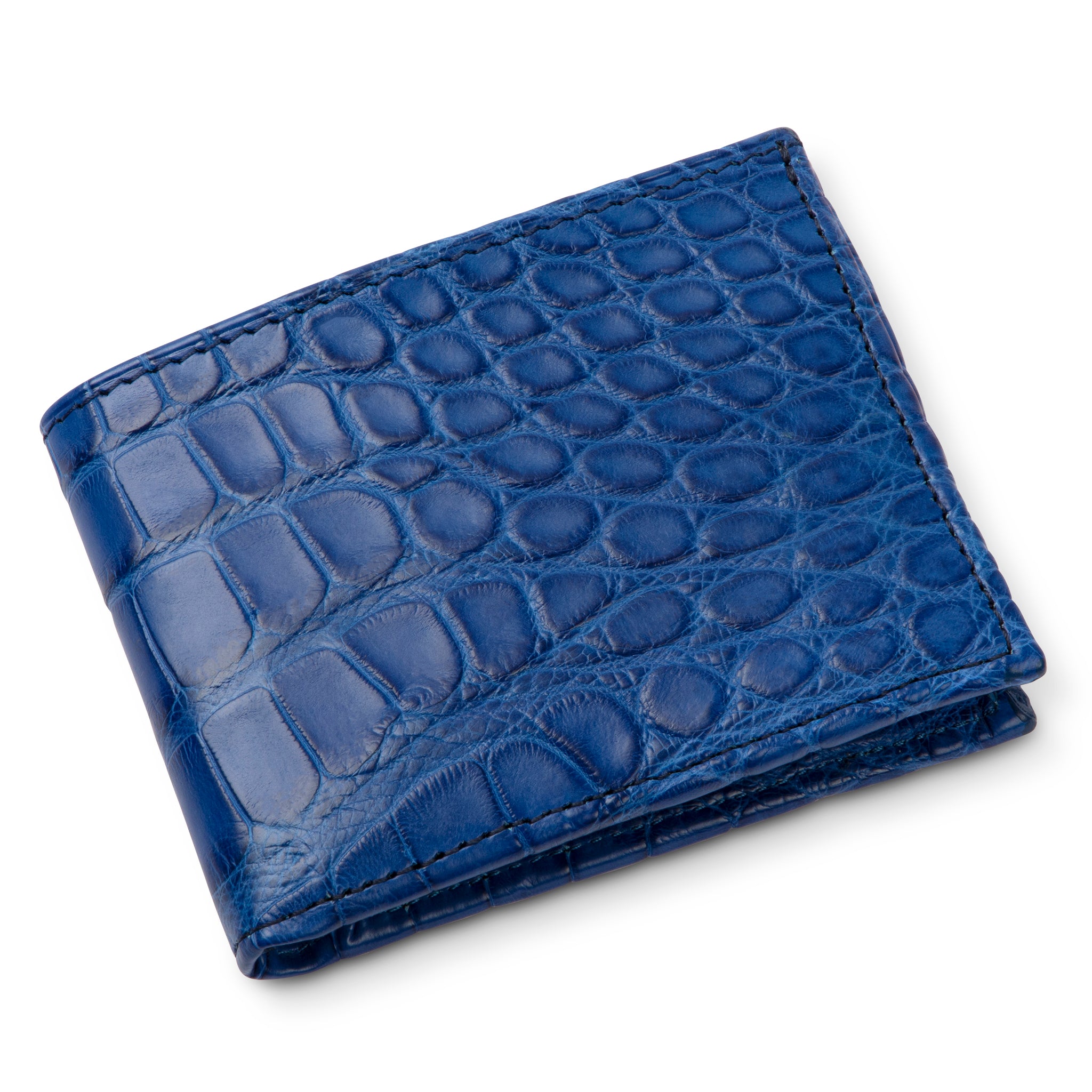 Cobalto Blue Alligator Bifold Wallet