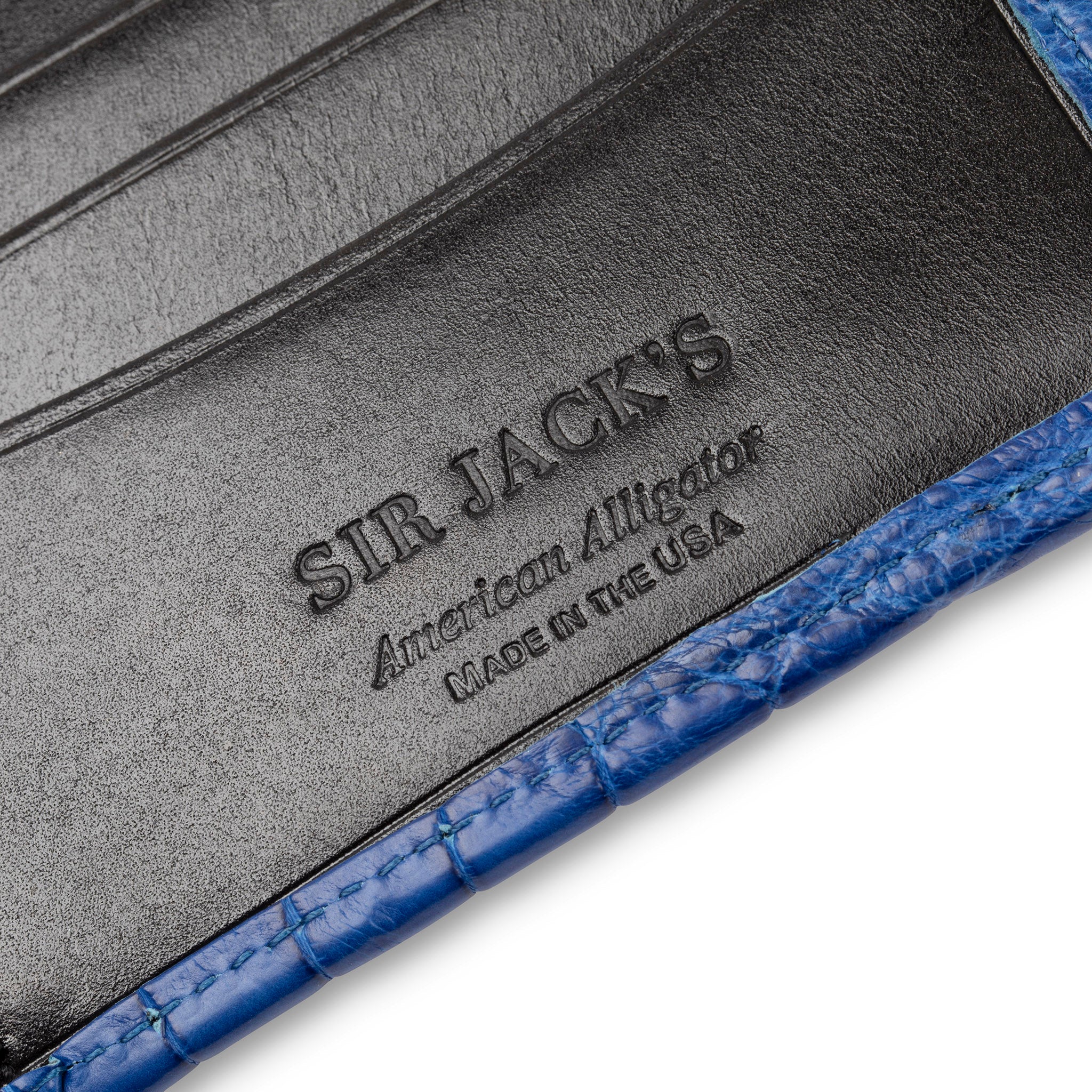 Cobalto Blue Alligator Bifold Wallet