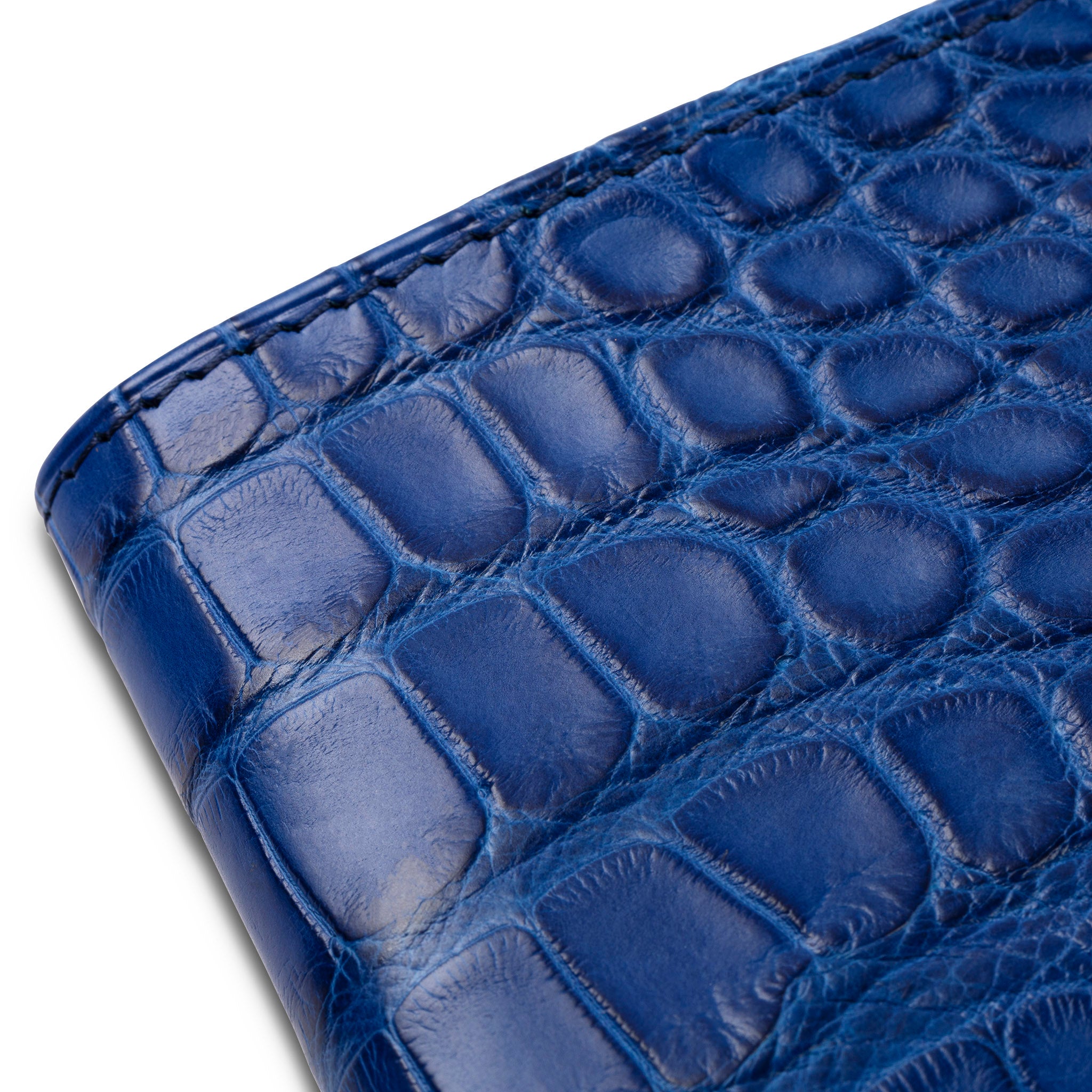 Cobalto Blue Alligator Bifold Wallet