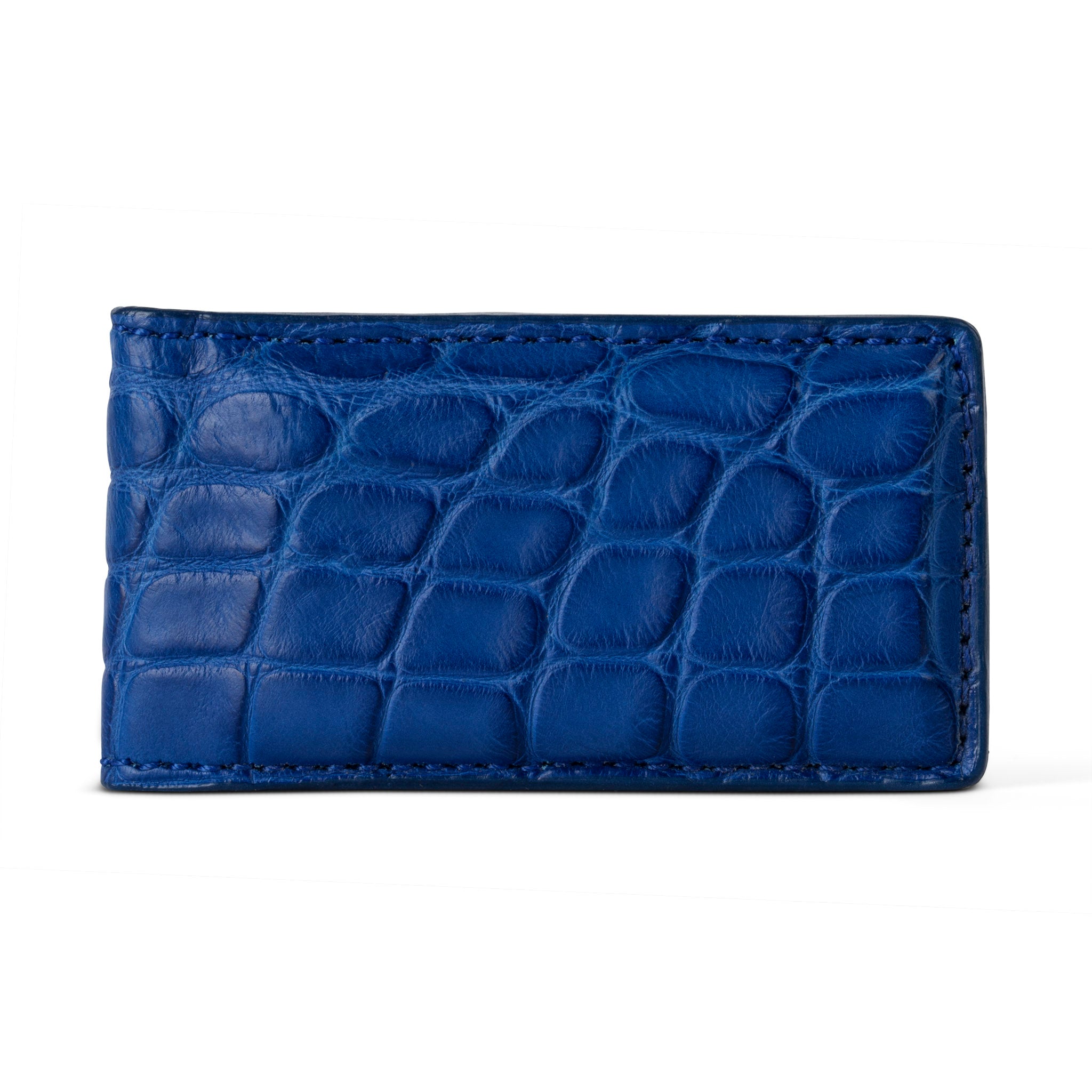 Cobalto Blue Alligator Money Clip