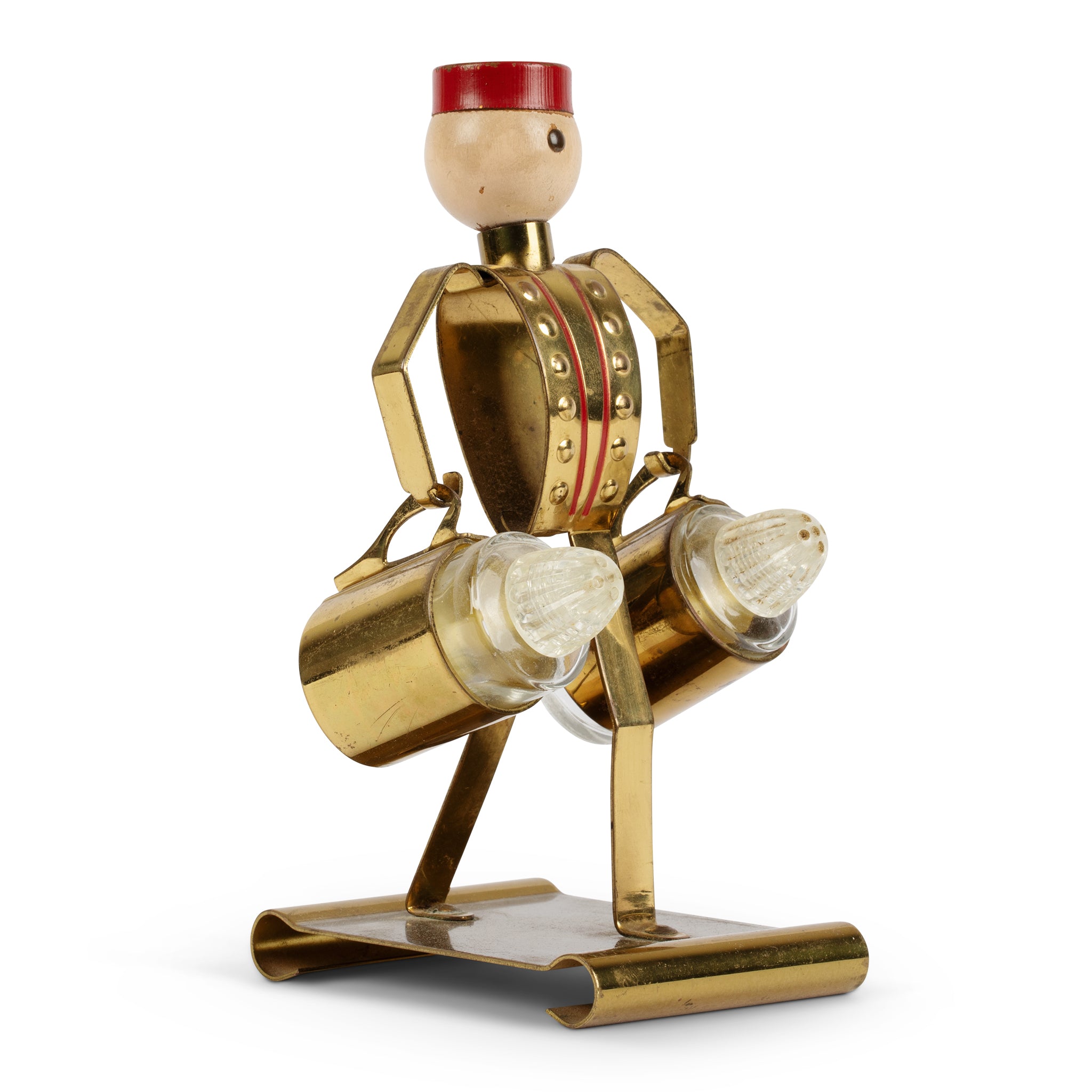 Art Deco Bellhop Salt & Pepper Shaker Holder