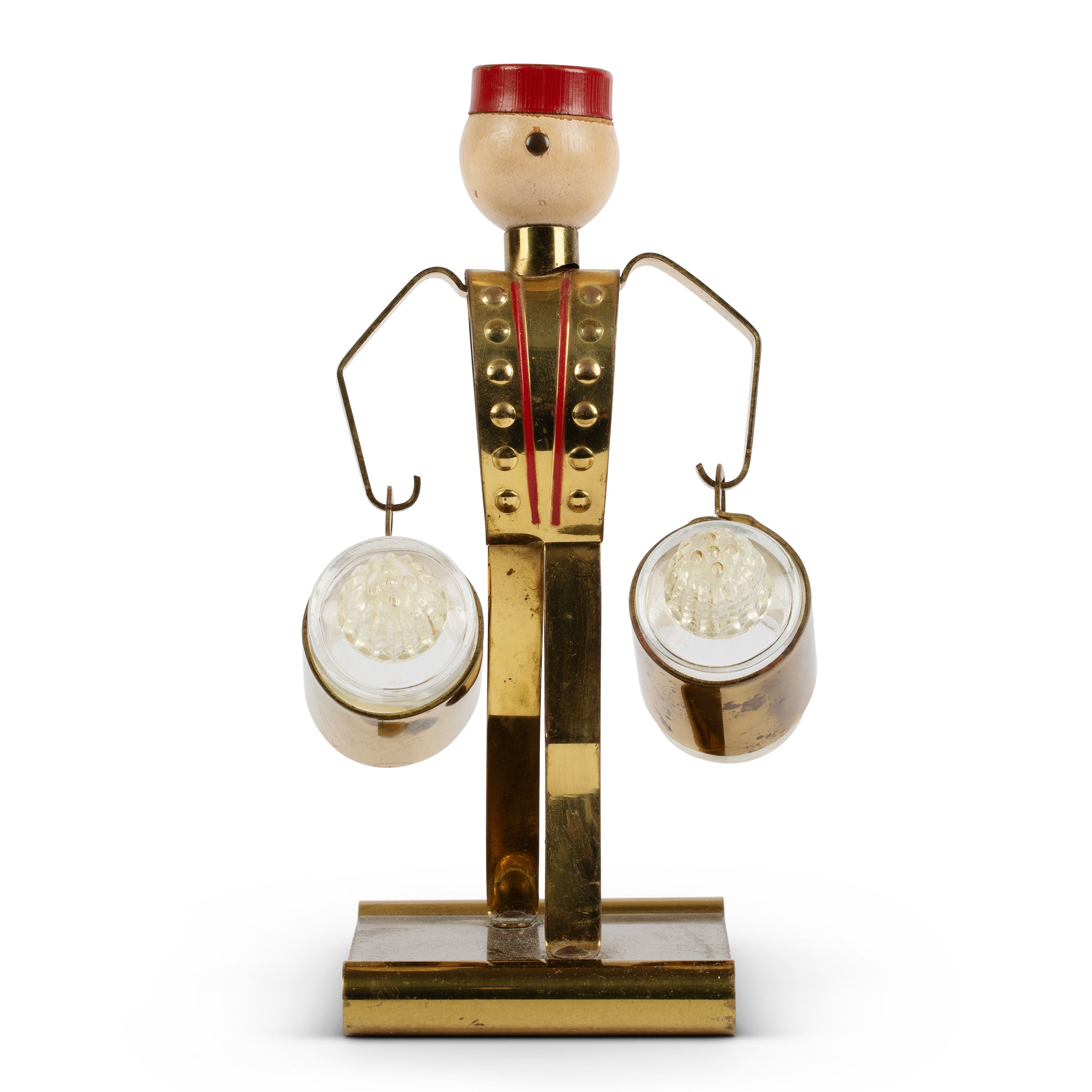 Art Deco Bellhop Salt & Pepper Shaker Holder