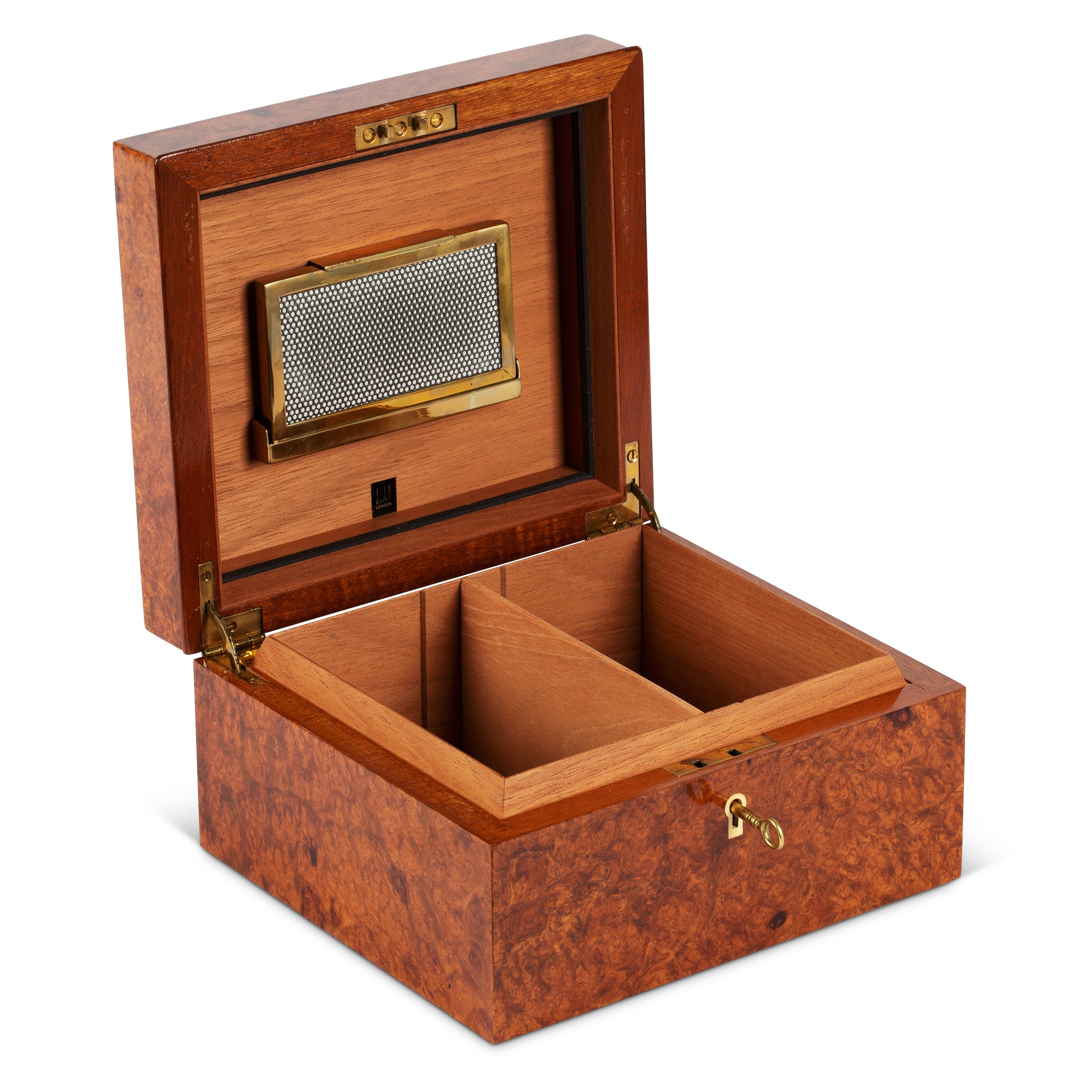 Dunhill Burl Wood Desktop Cigar Humidor