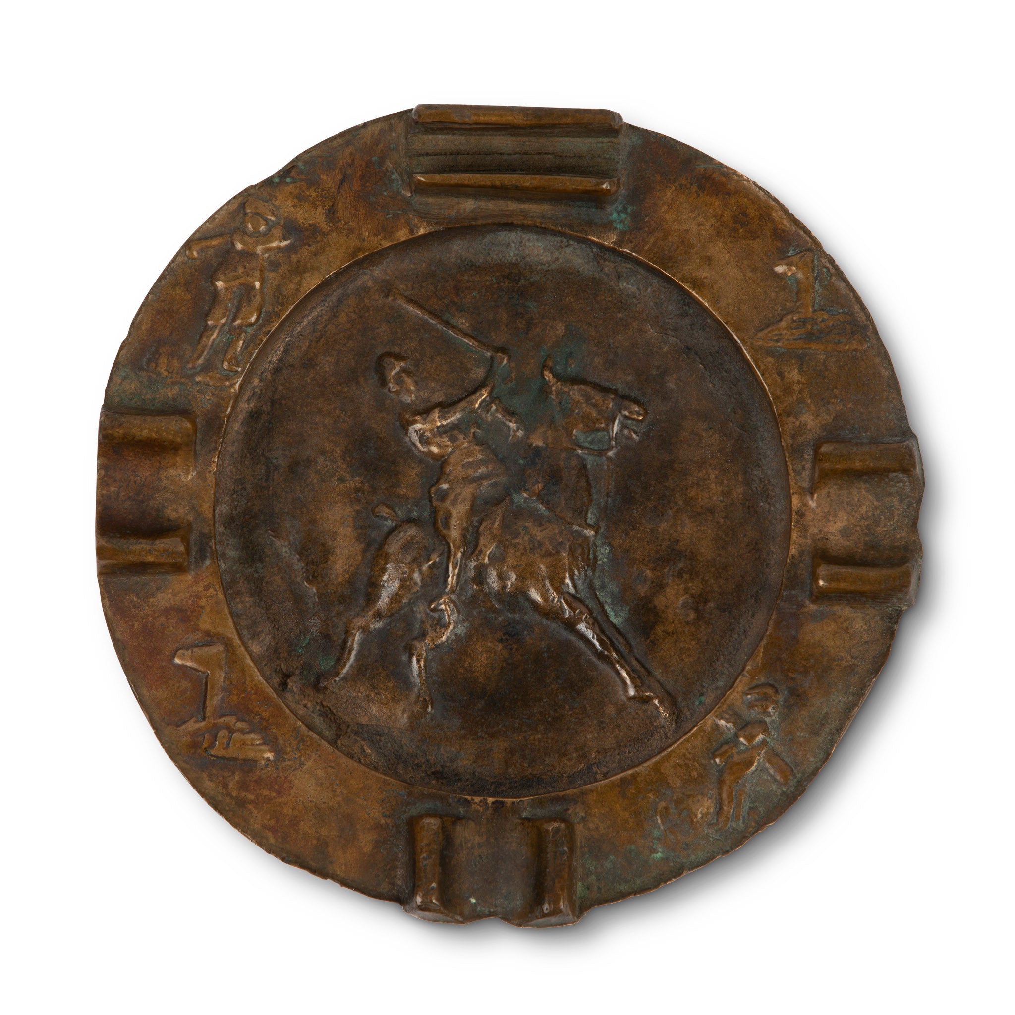 Bronze Polo Player Ashtray