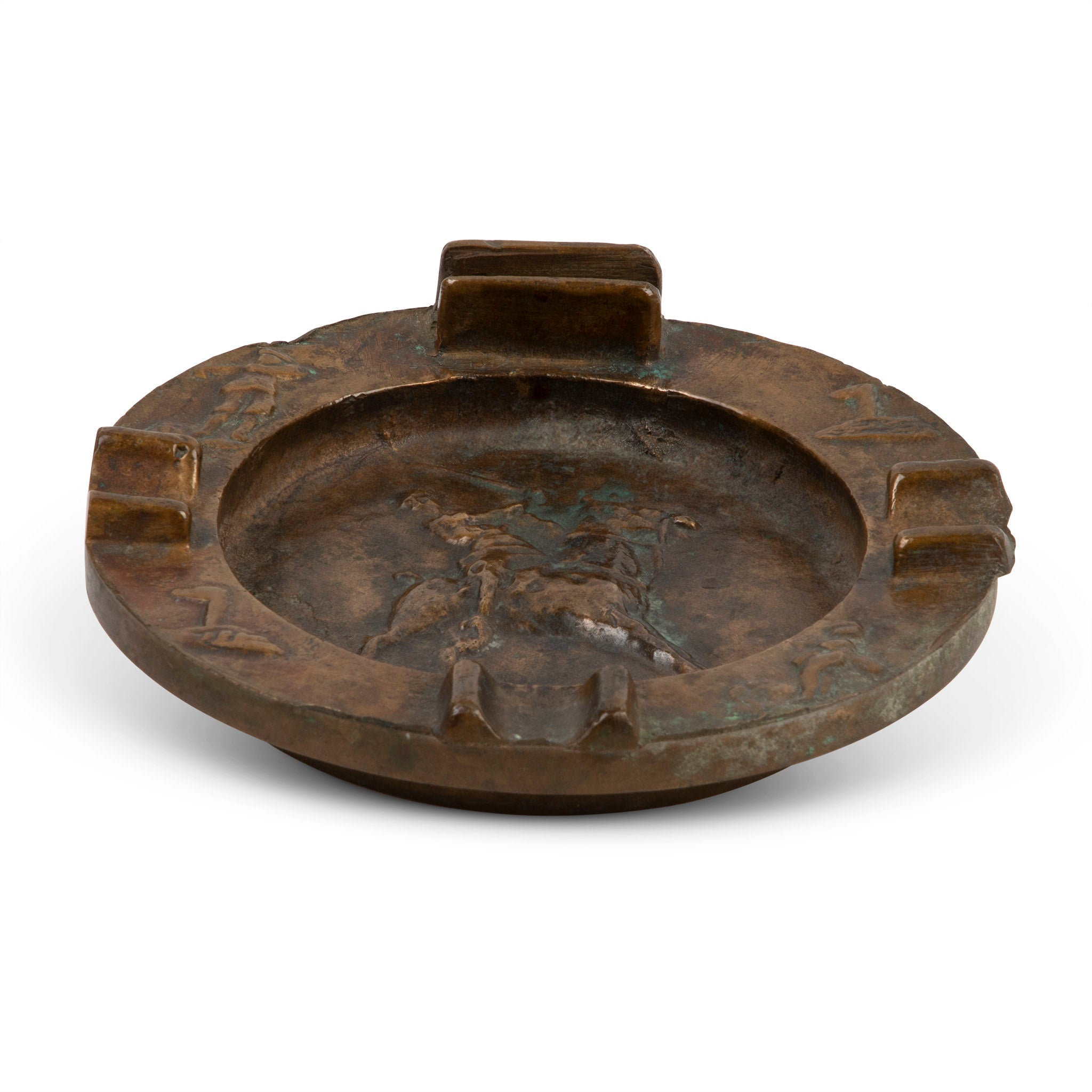 Bronze Polo Player Ashtray