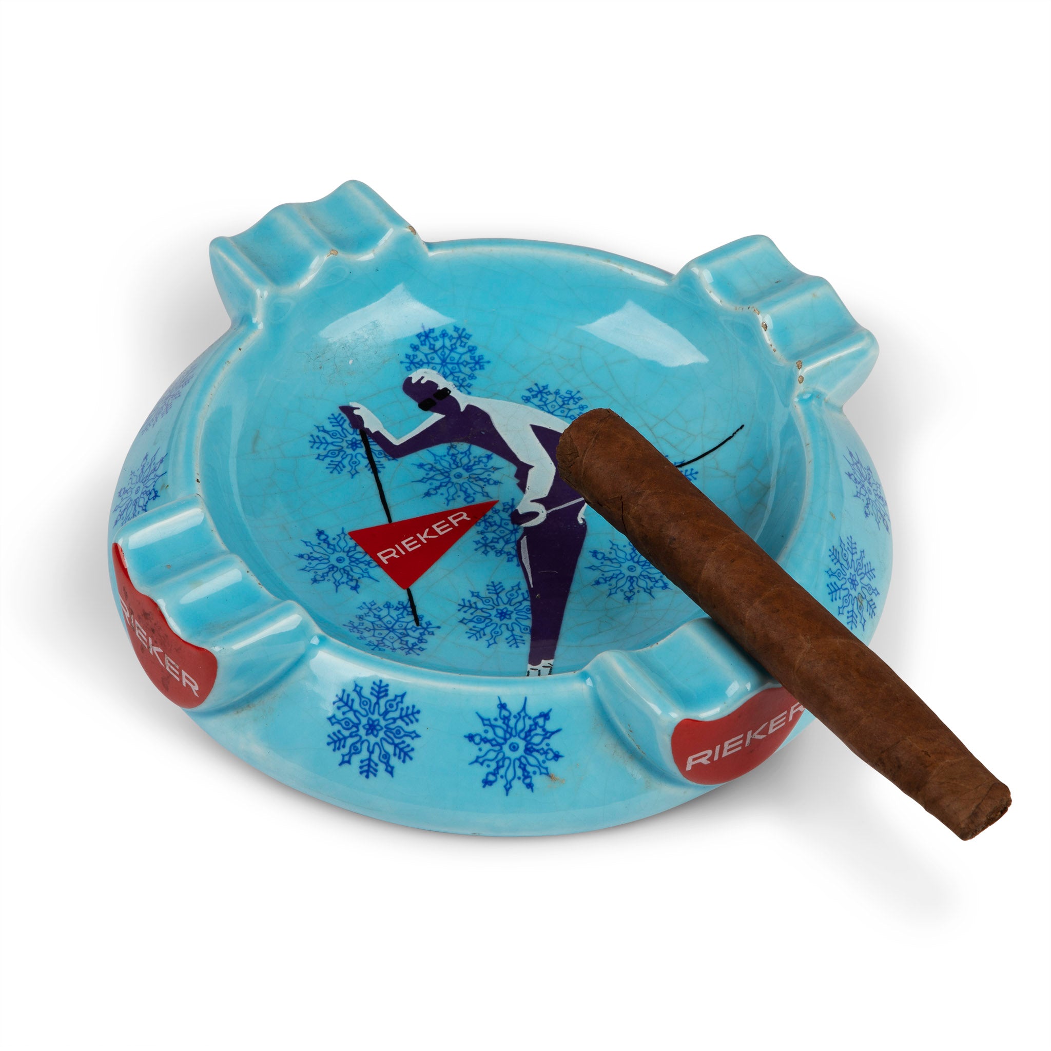 Midcentury Reiker Ski Ashtray