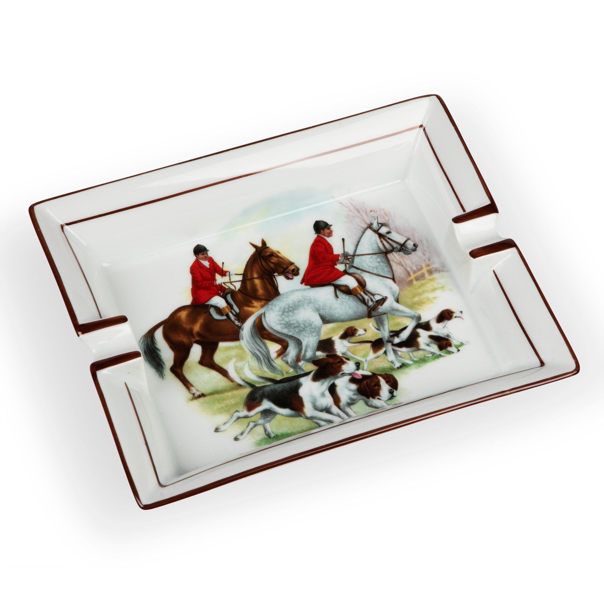 Abercrombie & Fitch Fox Hunting Scene Ashtray