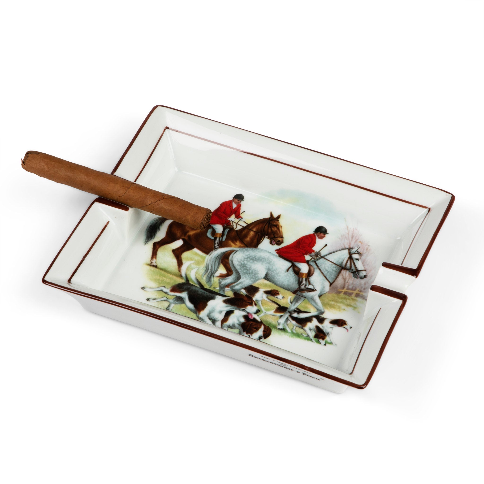 Abercrombie & Fitch Fox Hunting Scene Ashtray