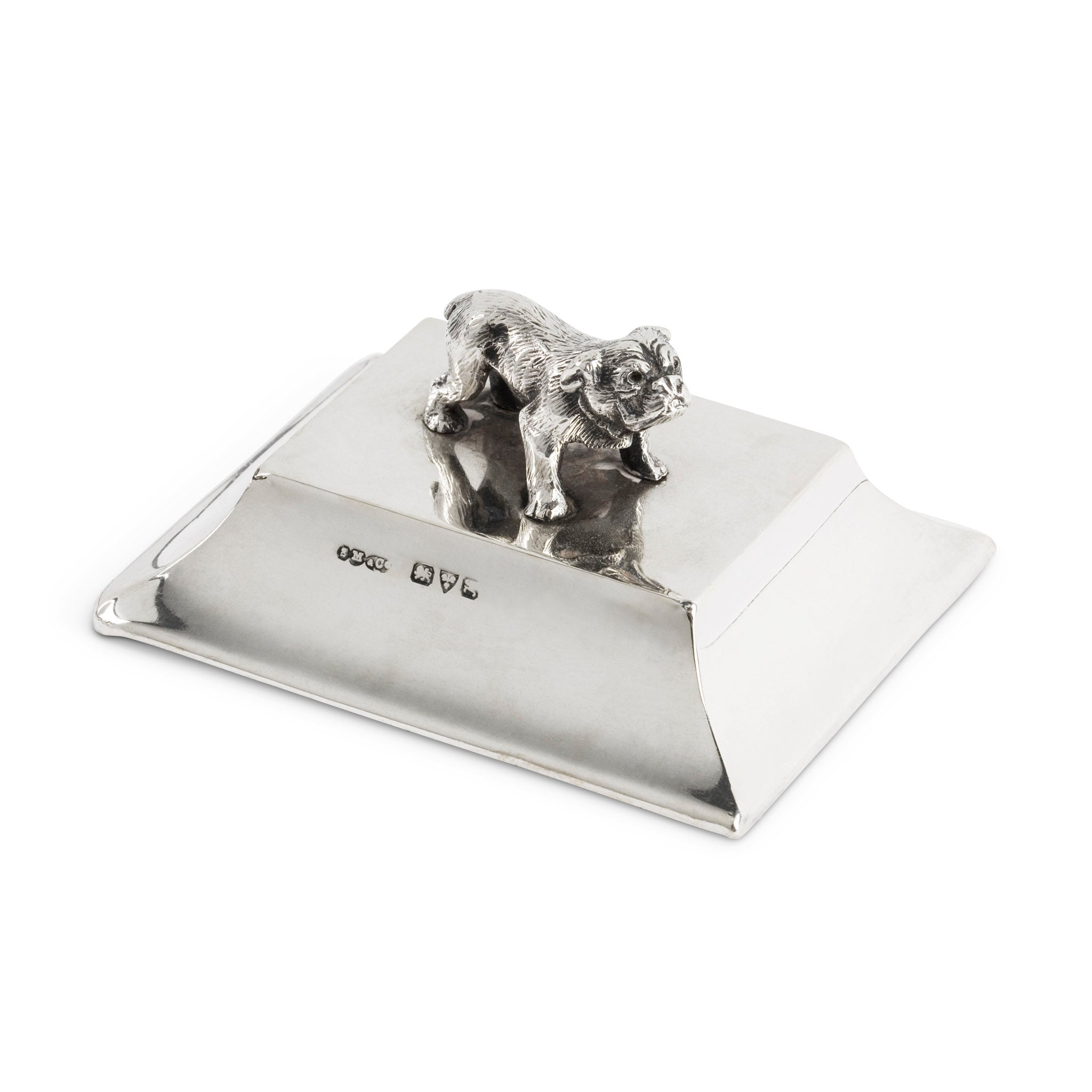 English Bulldog Sterling Silver Paperweight