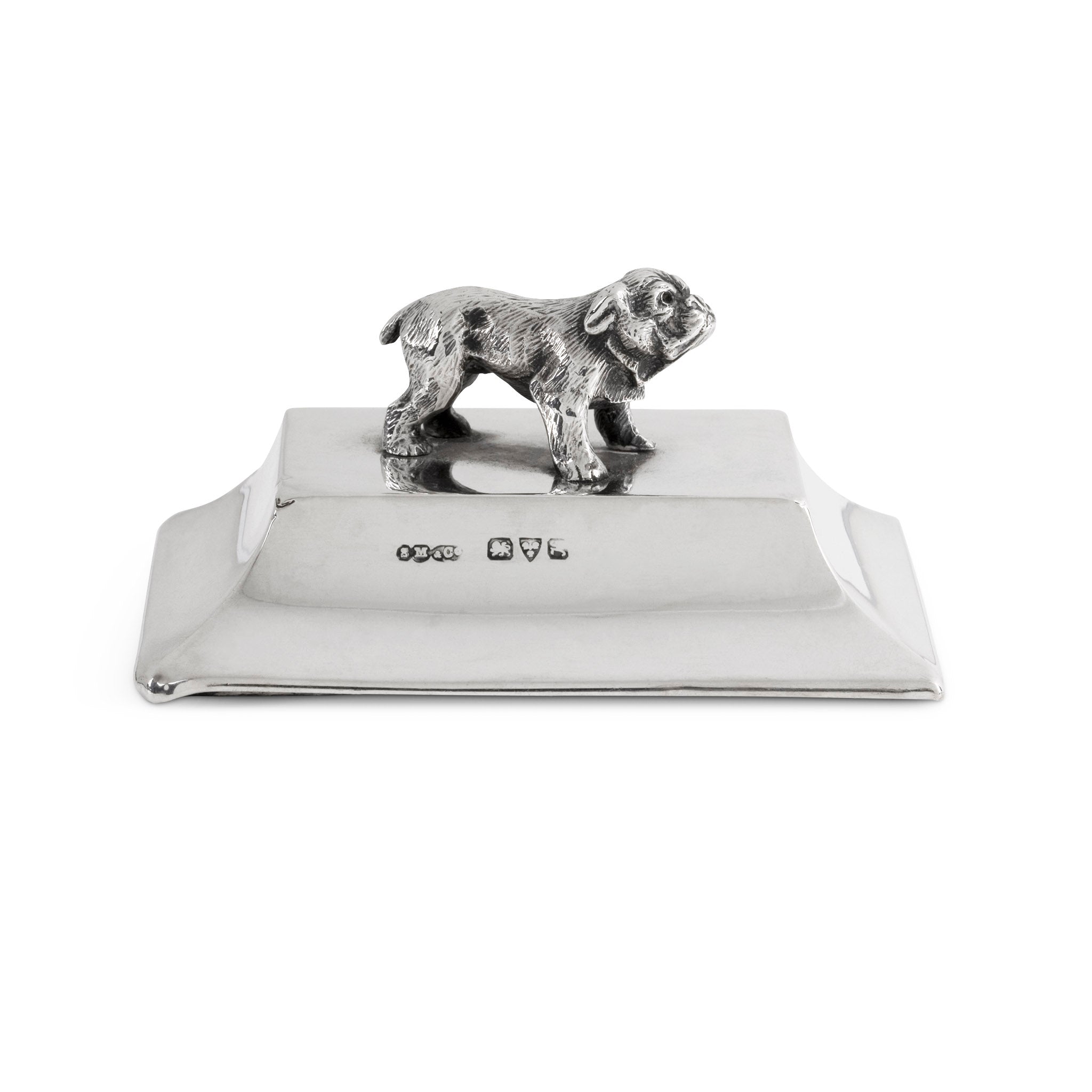 English Bulldog Sterling Silver Paperweight