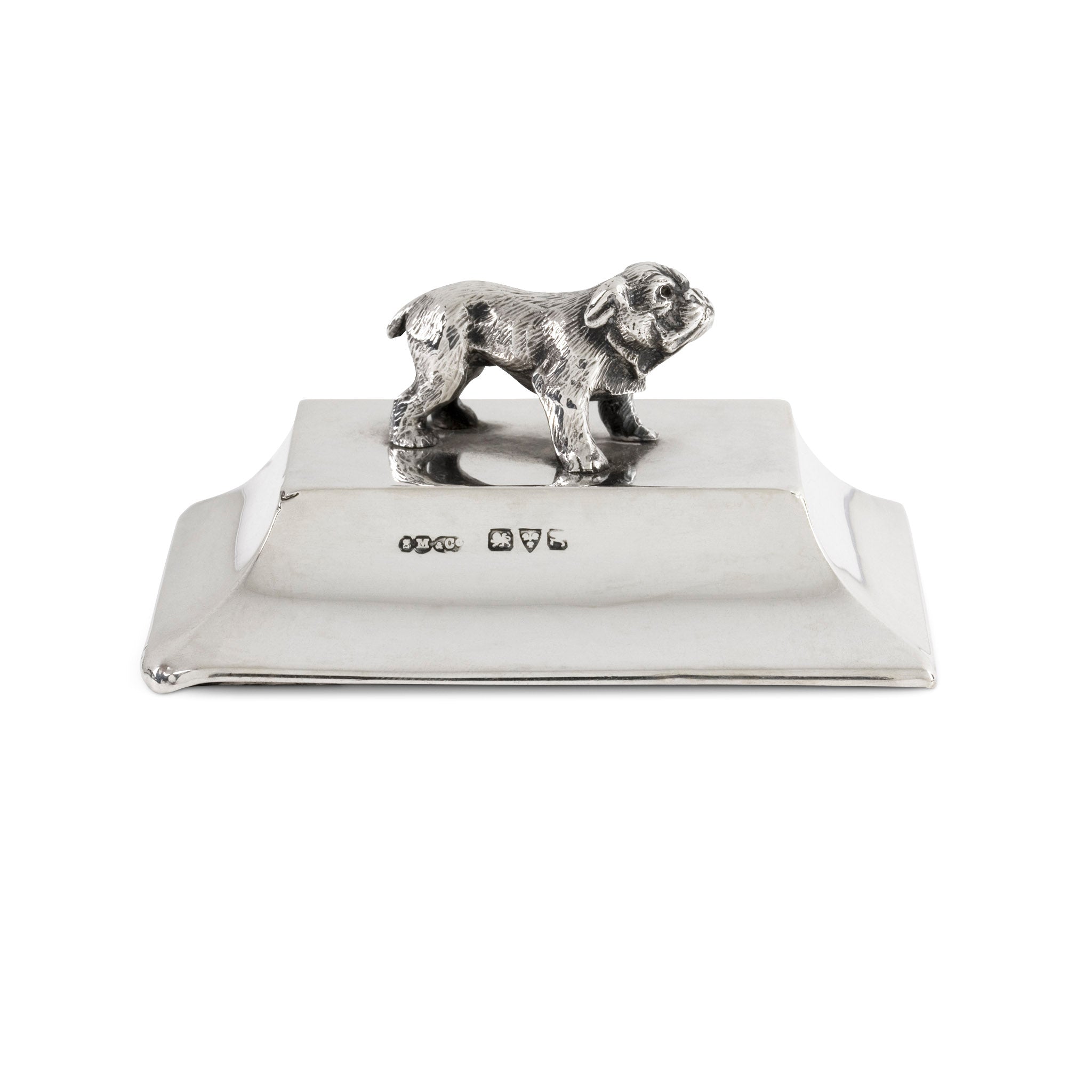 English Bulldog Sterling Silver Paperweight